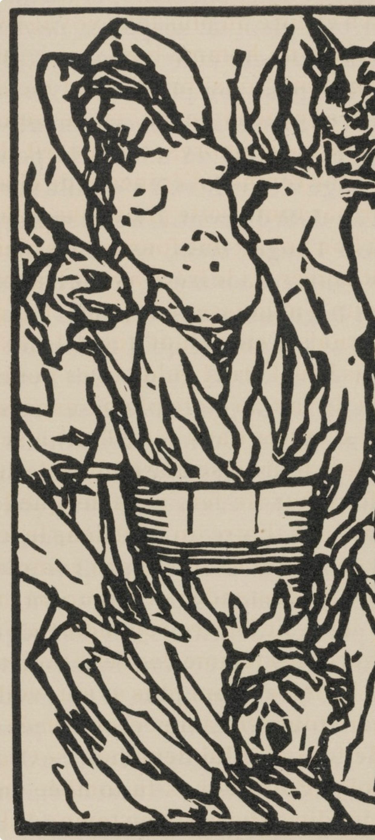Composition (Morane, N° 100), Les Petites Fleurs de St. Françoise, Émile Bernard - Post-Impressionist Print by Emile Bernard