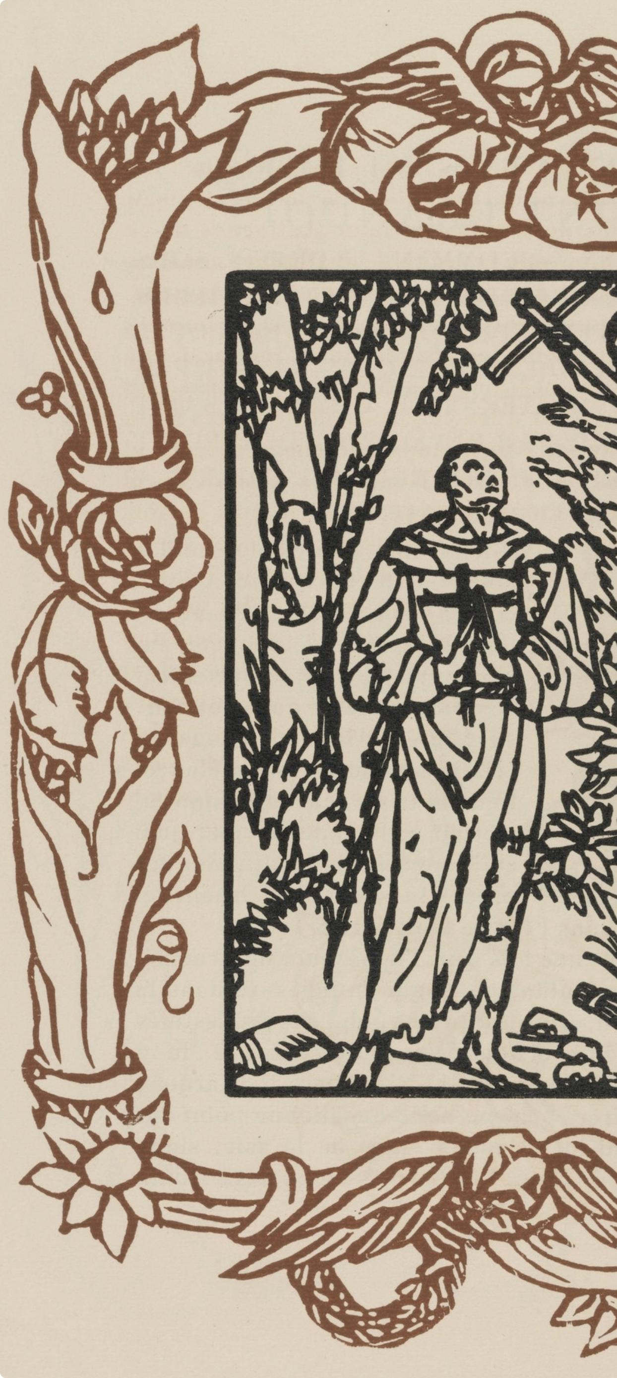 Composition (Morane, N° 100), Les Petites Fleurs de St. Françoise, Émile Bernard - Post-Impressionist Print by Emile Bernard