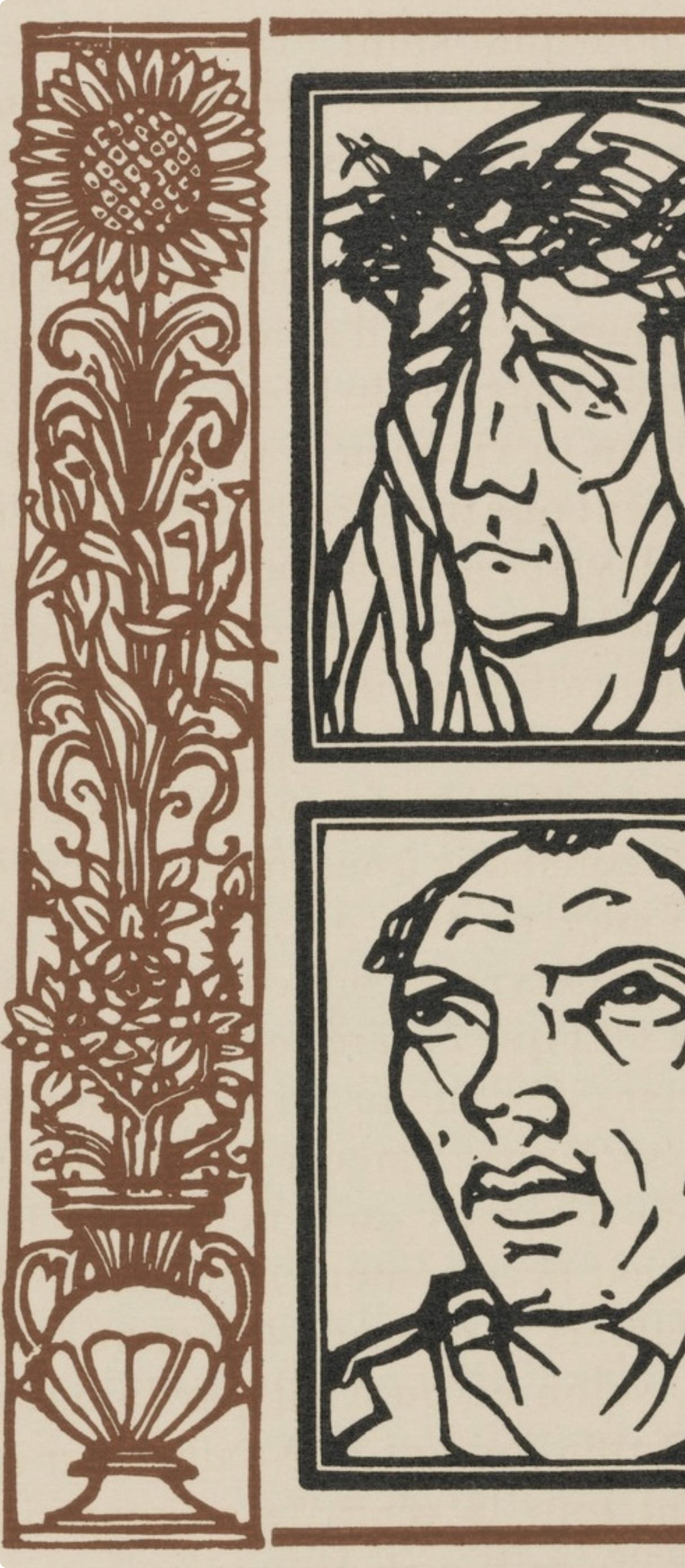 Composition (Morane, N° 100), Les Petites Fleurs de St. Françoise, Émile Bernard - Post-Impressionist Print by Emile Bernard