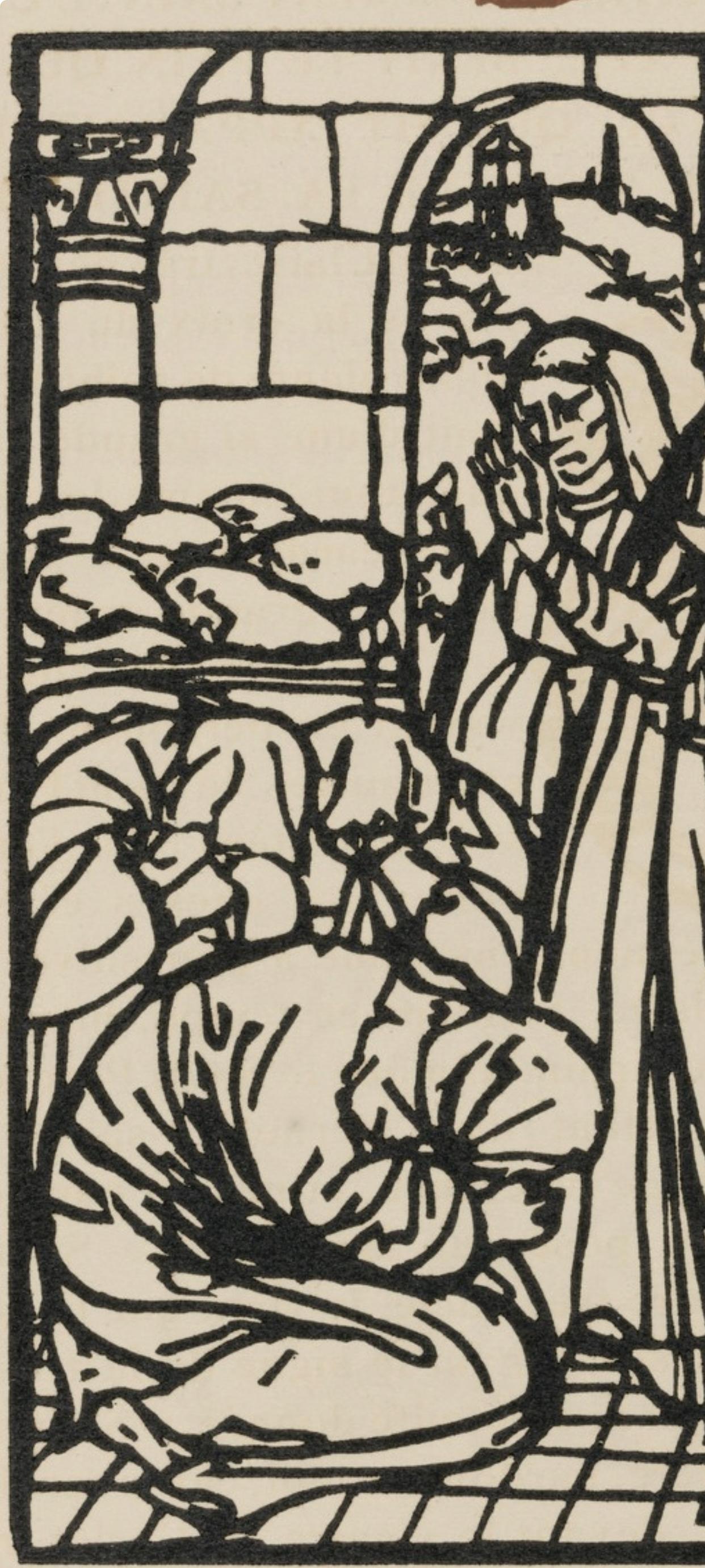 Composición (Morane, N° 100), Les Petites Fleurs de St. Françoise, Émile Bernard - Print Posimpresionista de Emile Bernard