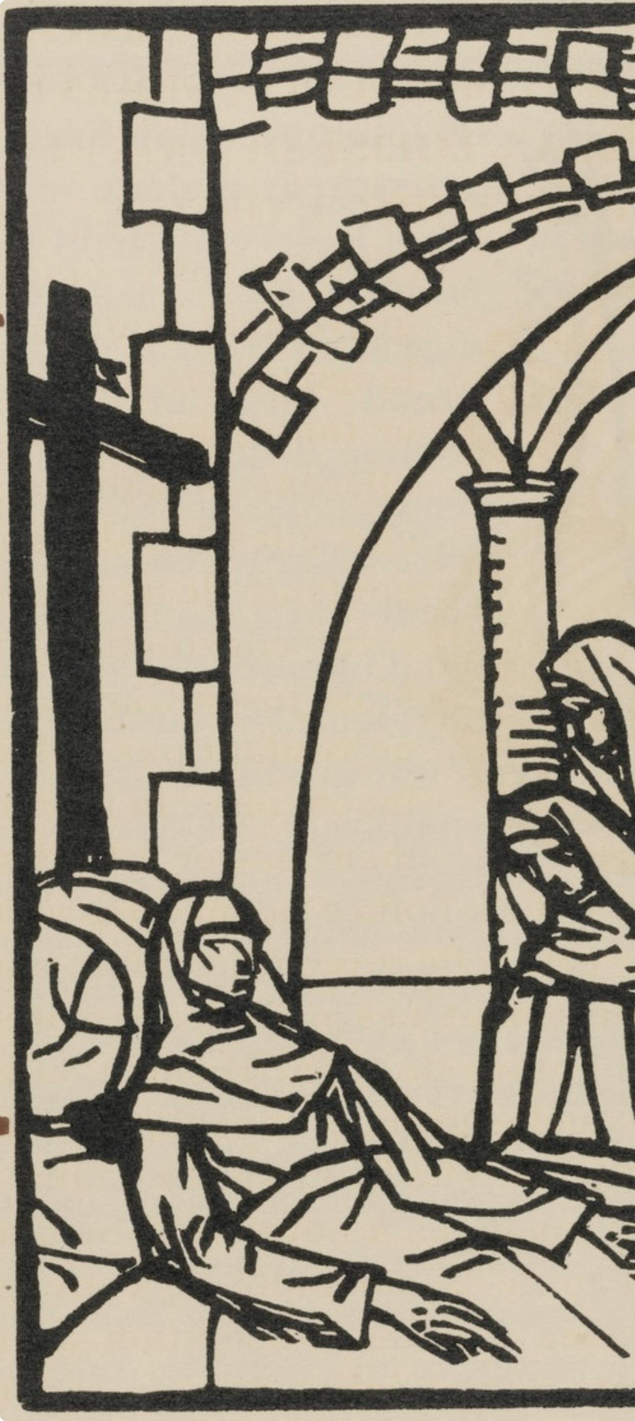Composition (Morane, N° 100), Les Petites Fleurs de St. Françoise, Émile Bernard - Post-Impressionist Print by Emile Bernard