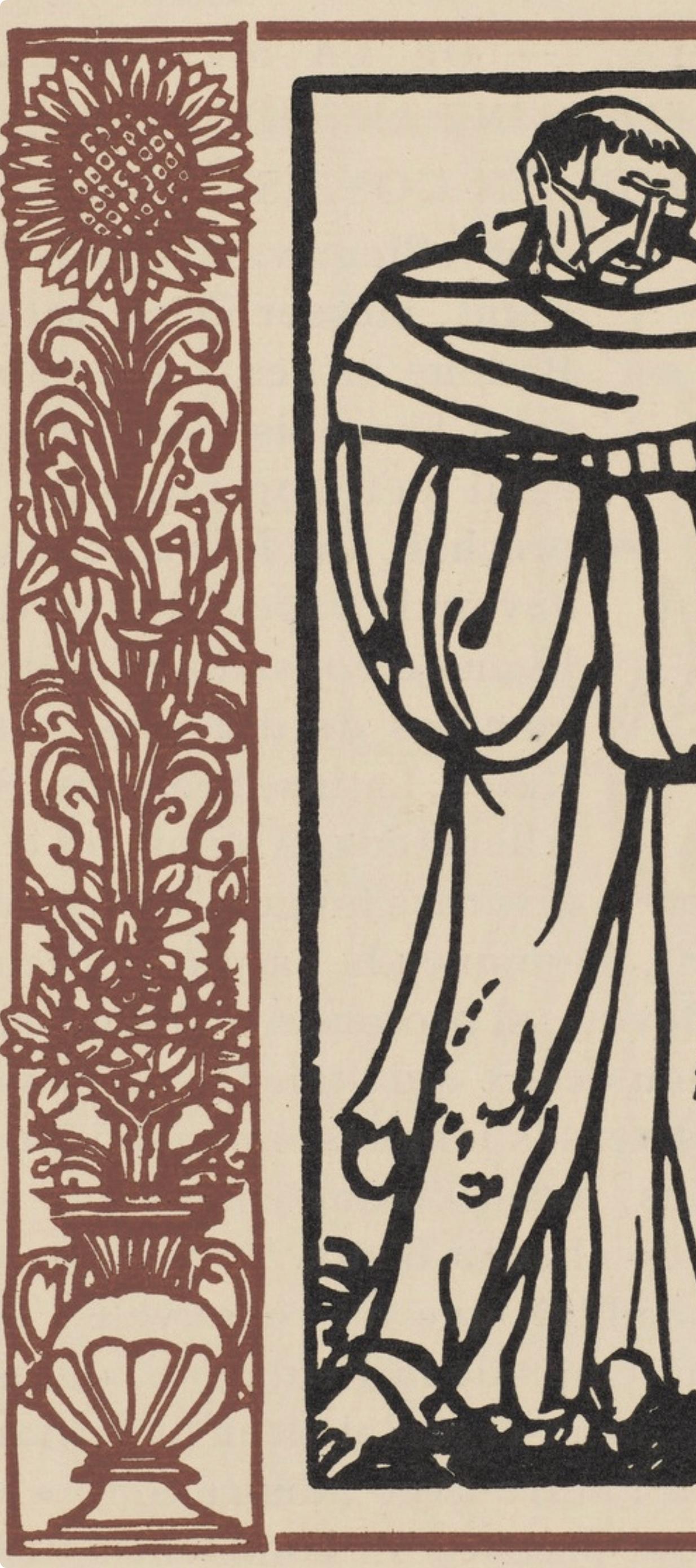 Composizione (Morane, N° 100), Les Petites Fleurs de St. Françoise, Émile Bernard - Print Postimpressionismo di Emile Bernard