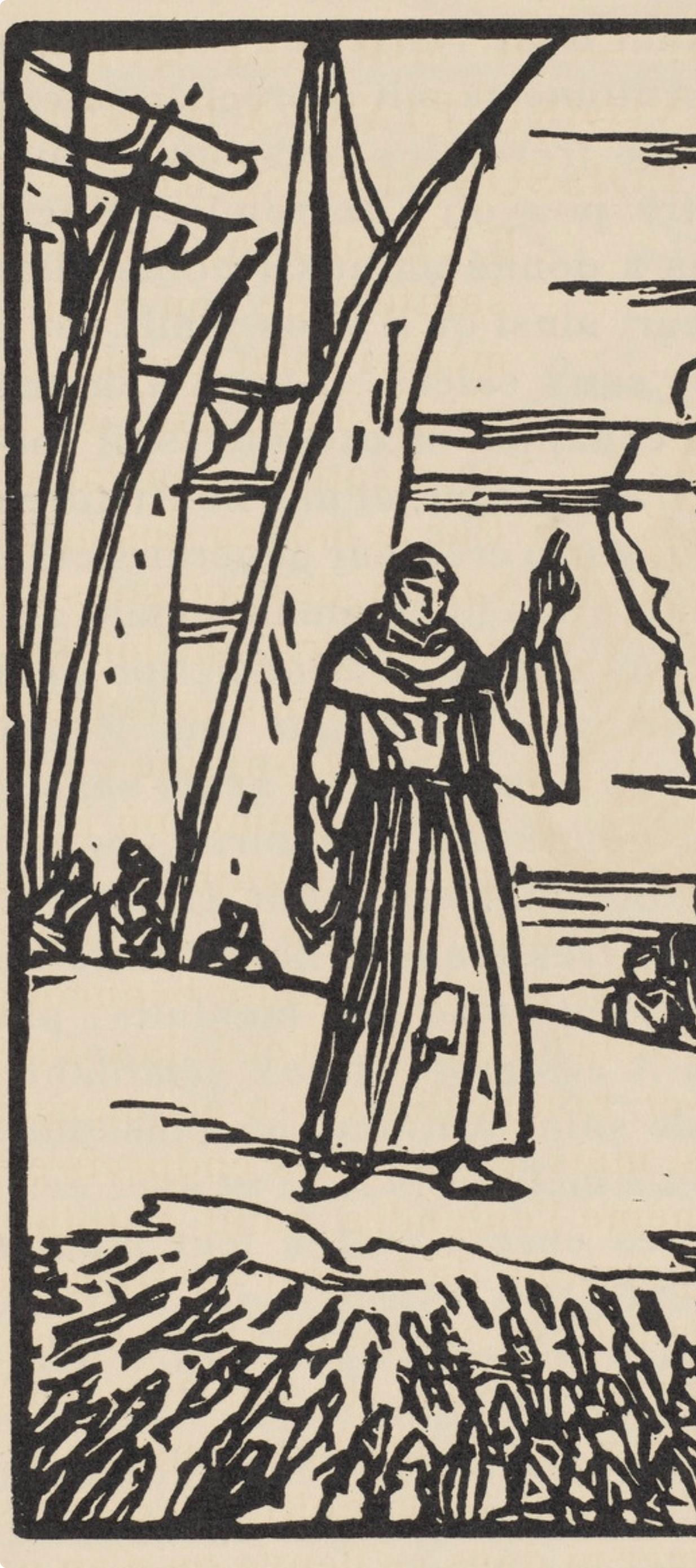 Composition (Morane, N° 100), Les Petites Fleurs de St. Françoise, Émile Bernard - Post-Impressionist Print by Emile Bernard