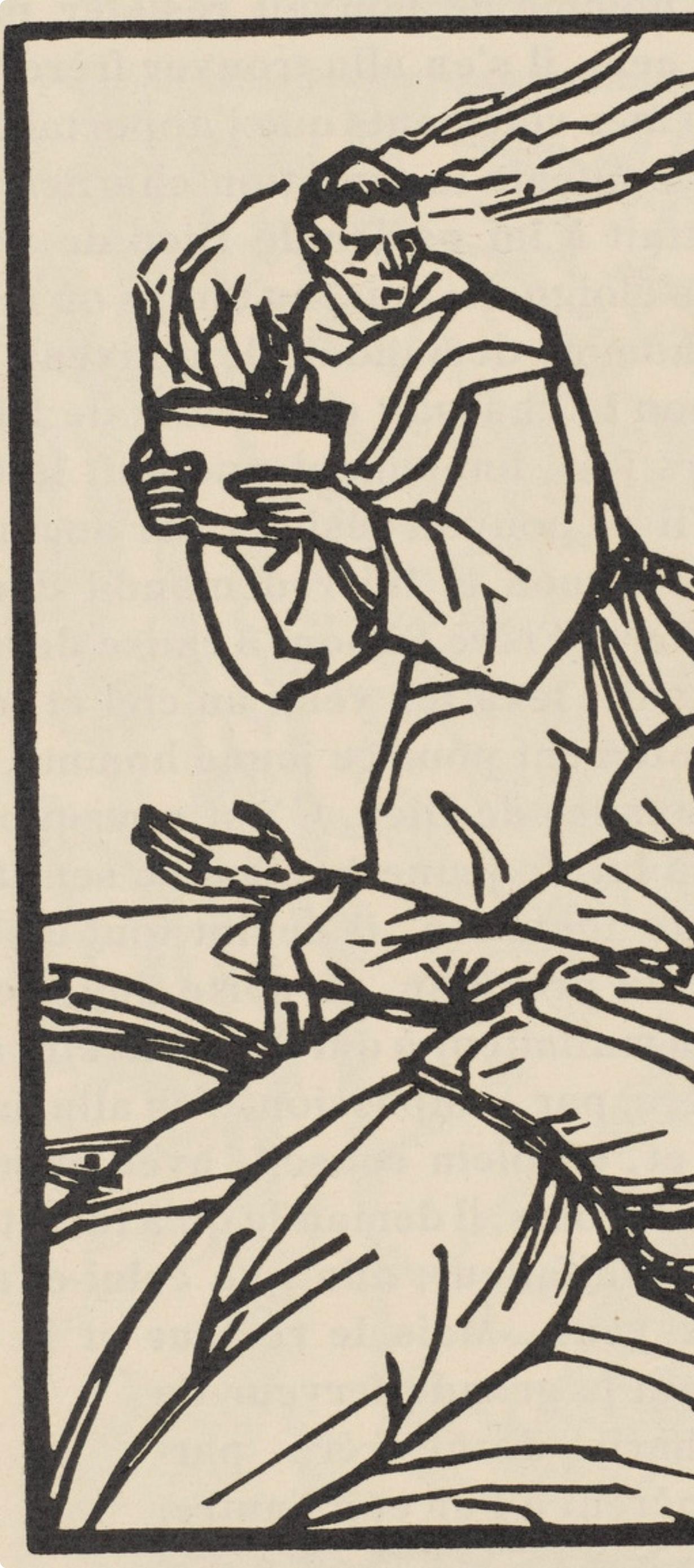 Komposition (Morane, N° 100), Les Petites Fleurs de St. Françoise, Émile Bernard (Post-Impressionismus), Print, von Emile Bernard