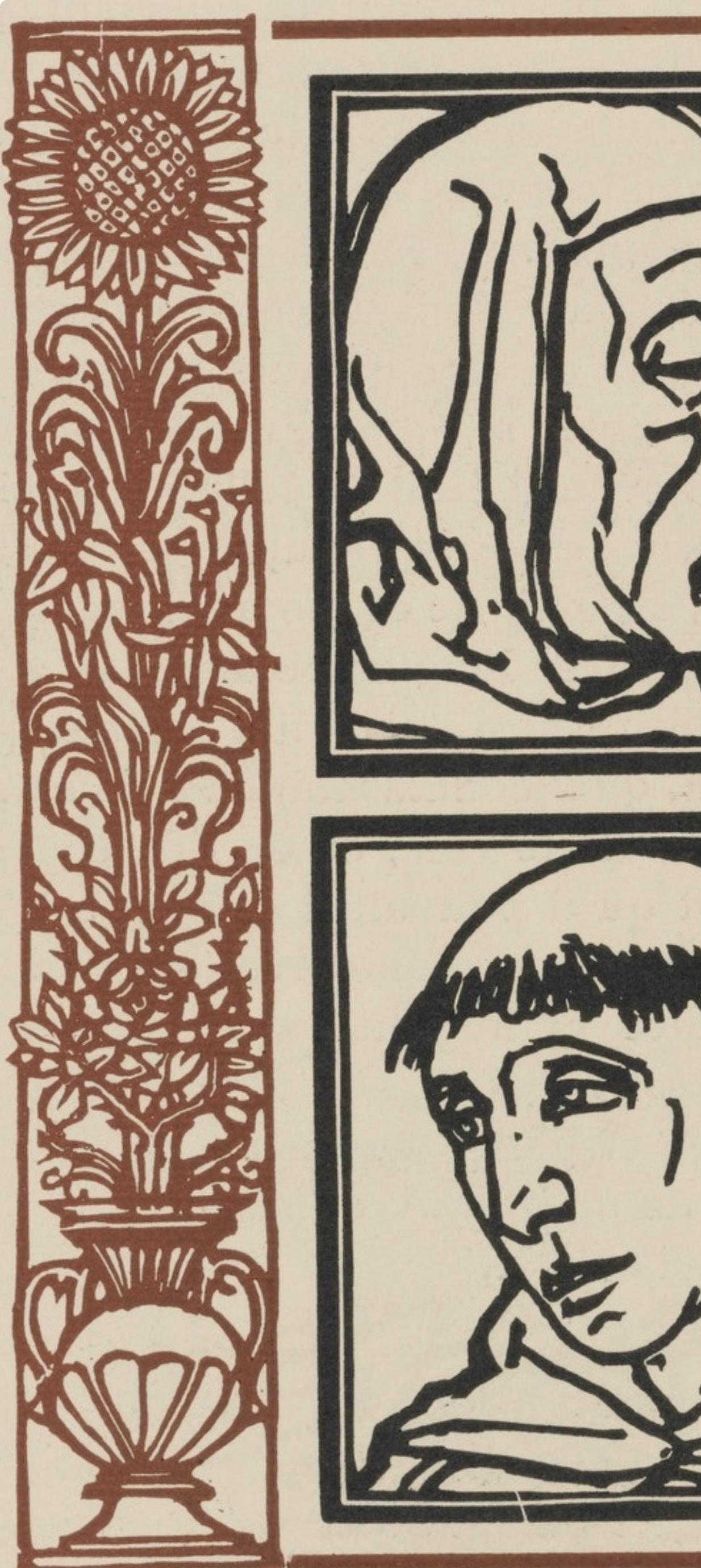 Komposition (Morane, N° 100), Les Petites Fleurs de St. Françoise, Émile Bernard (Post-Impressionismus), Print, von Emile Bernard