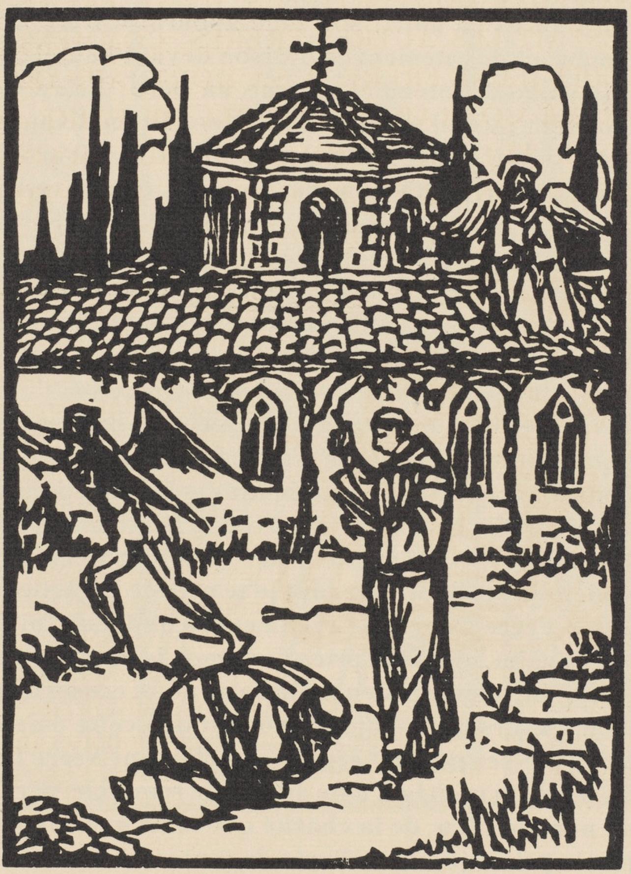 Composición (Morane, N° 100), Les Petites Fleurs de St. Françoise, Émile Bernard - Print Posimpresionista de Emile Bernard