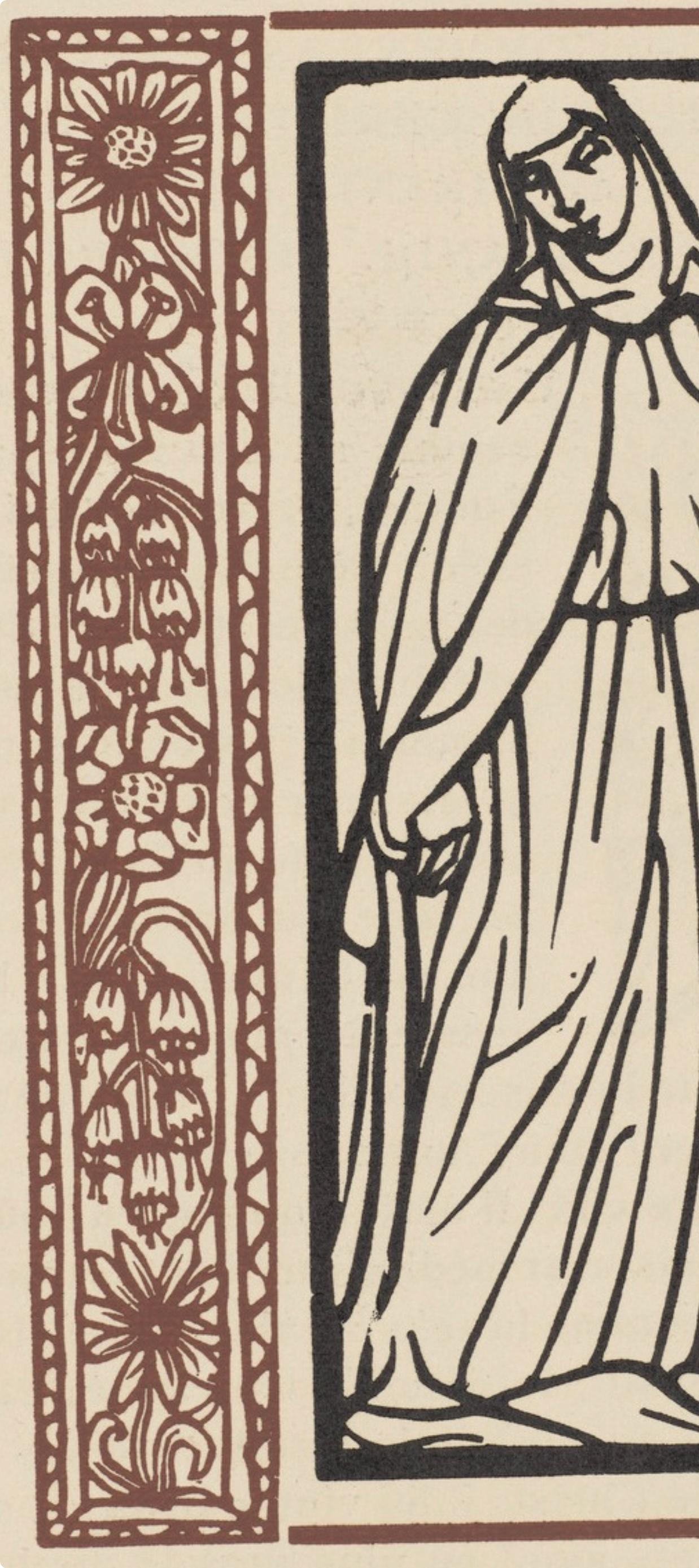 Composición (Morane, N° 100), Les Petites Fleurs de St. Françoise, Émile Bernard - Print Posimpresionista de Emile Bernard