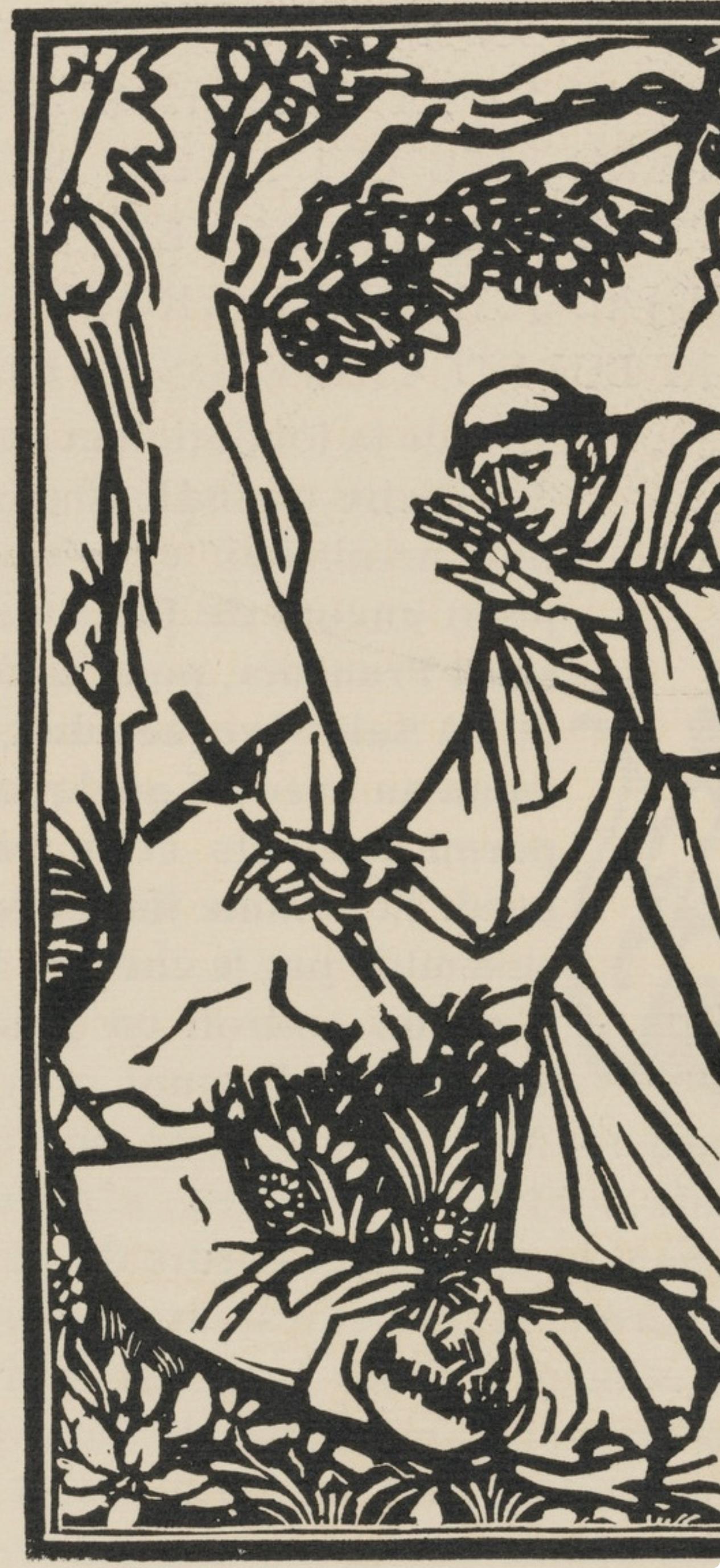 Komposition (Morane, N° 100), Les Petites Fleurs de St. Françoise, Émile Bernard (Post-Impressionismus), Print, von Emile Bernard