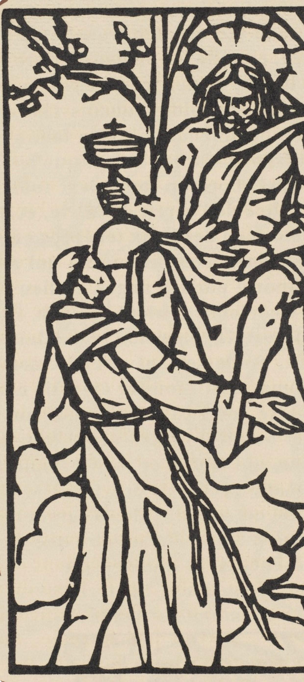 Composition (Morane, N° 100), Les Petites Fleurs de St. Françoise, Émile Bernard - Post-Impressionist Print by Emile Bernard