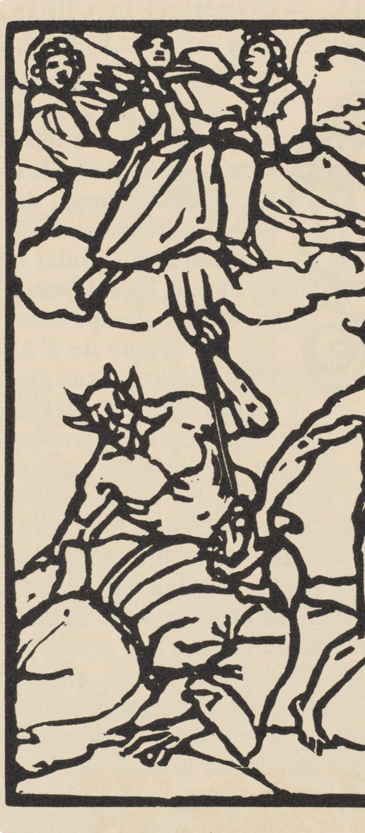 Composition (Morane, N° 100), Les Petites Fleurs de St. Françoise, Émile Bernard - Post-Impressionist Print by Emile Bernard