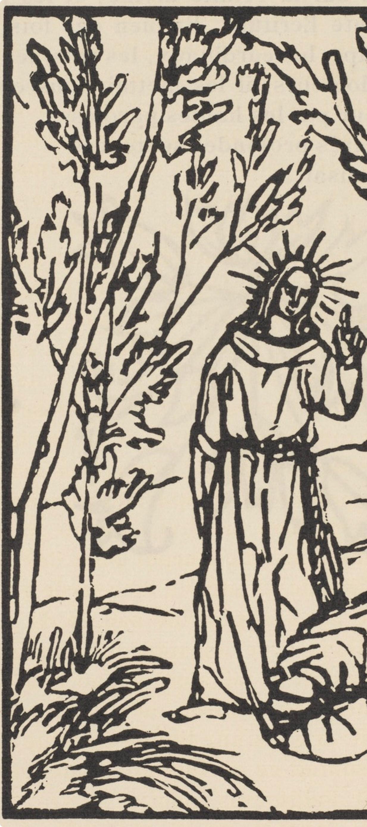 Composition (Morane, N° 100), Les Petites Fleurs de St. Françoise, Émile Bernard - Post-Impressionist Print by Emile Bernard