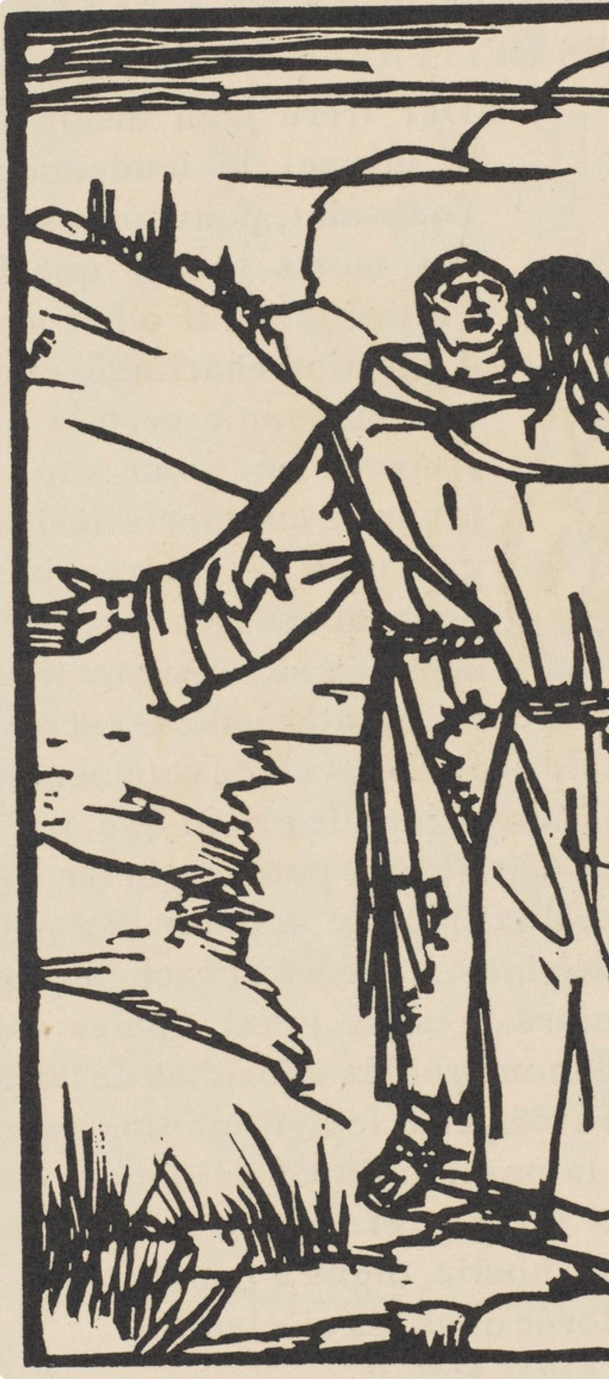 Composition (Morane, N° 100), Les Petites Fleurs de St. Françoise, Émile Bernard - Post-Impressionist Print by Emile Bernard