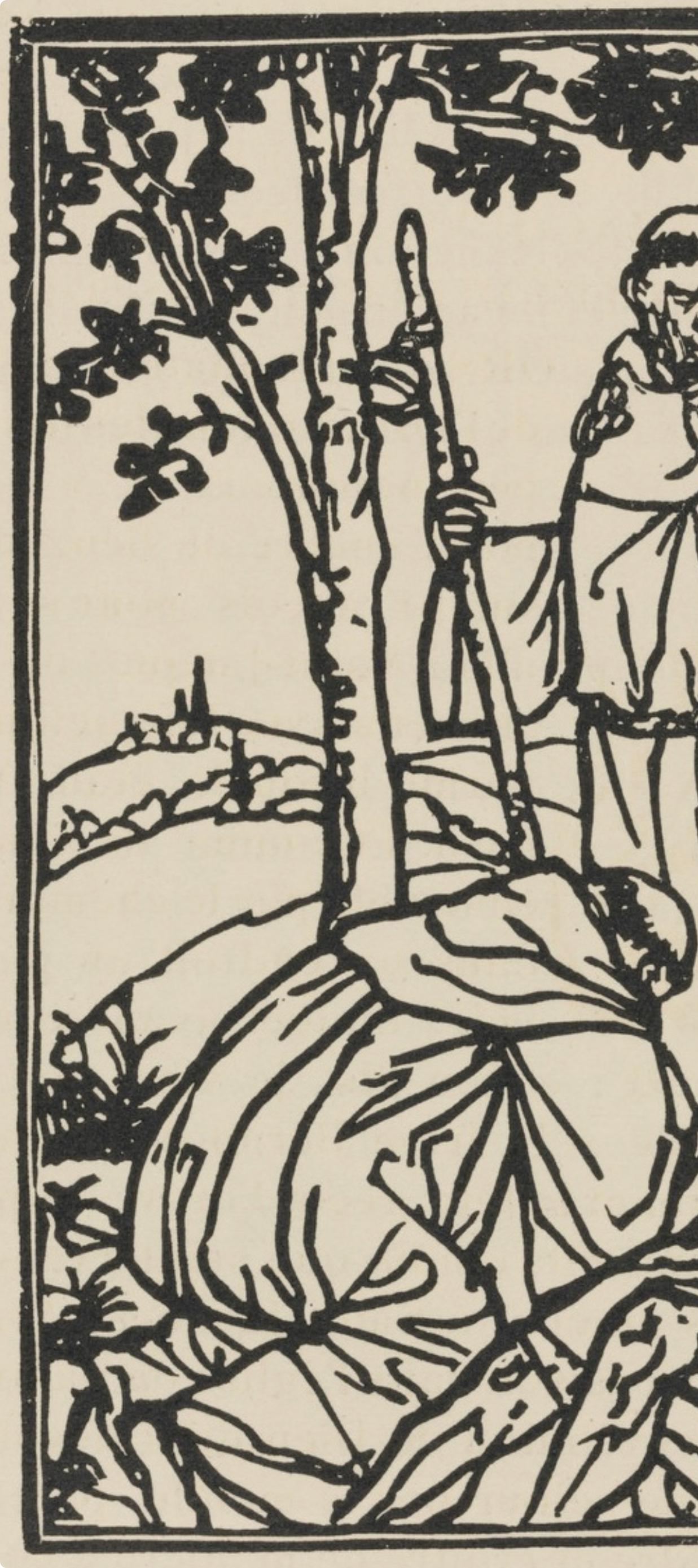 Composizione (Morane, N° 100), Les Petites Fleurs de St. Françoise, Émile Bernard - Print Postimpressionismo di Emile Bernard