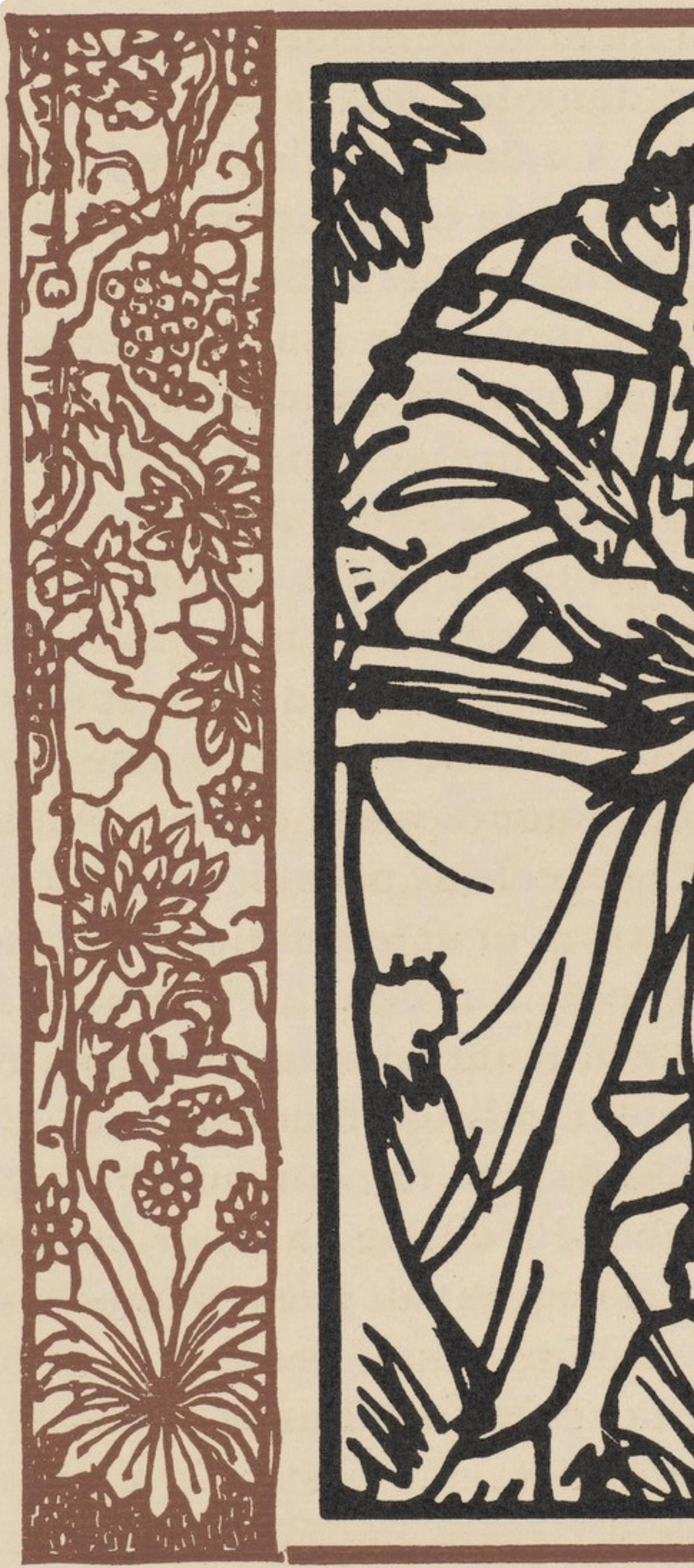 Komposition (Morane, N° 100), Les Petites Fleurs de St. Françoise, Émile Bernard (Post-Impressionismus), Print, von Emile Bernard