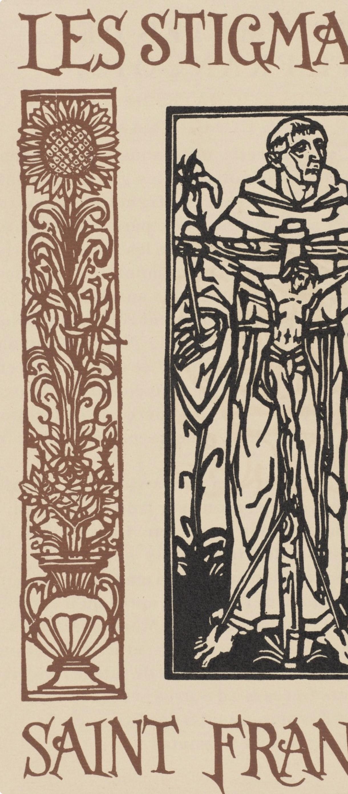 Composition (Morane, N° 100), Les Petites Fleurs de St. Françoise, Émile Bernard - Post-Impressionist Print by Emile Bernard