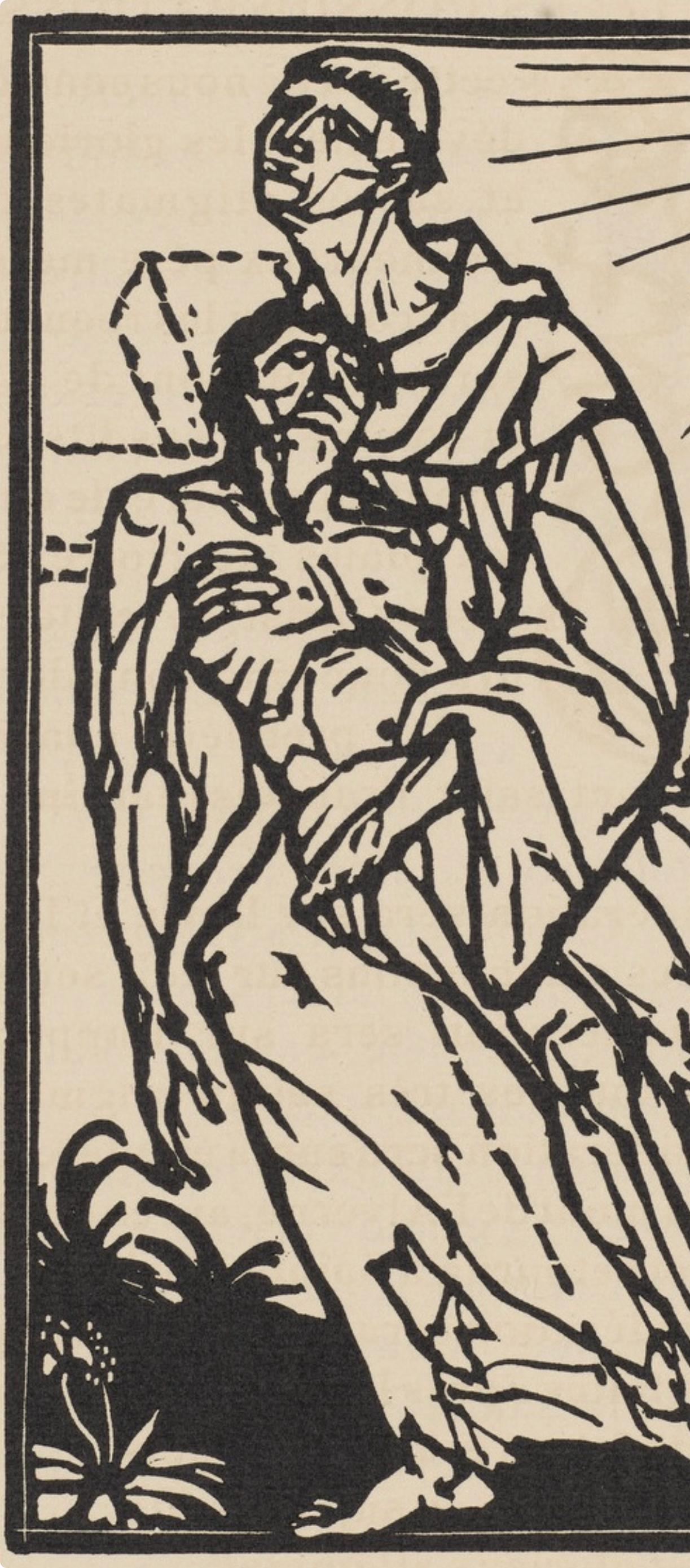 Composition (Morane, N° 100), Les Petites Fleurs de St. Françoise, Émile Bernard - Post-Impressionist Print by Emile Bernard
