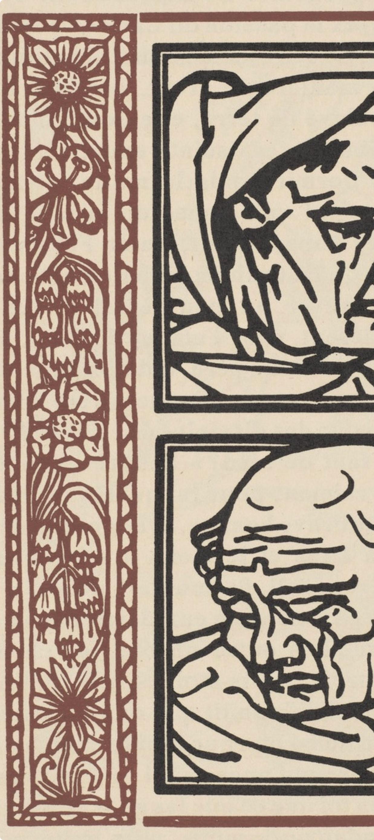 Komposition (Morane, N° 100), Les Petites Fleurs de St. Françoise, Émile Bernard (Post-Impressionismus), Print, von Emile Bernard