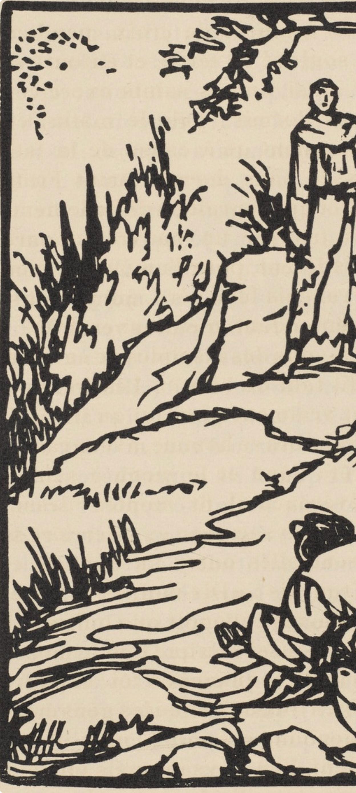 Composition (Morane, N° 100), Les Petites Fleurs de St. Françoise, Émile Bernard - Post-Impressionist Print by Emile Bernard