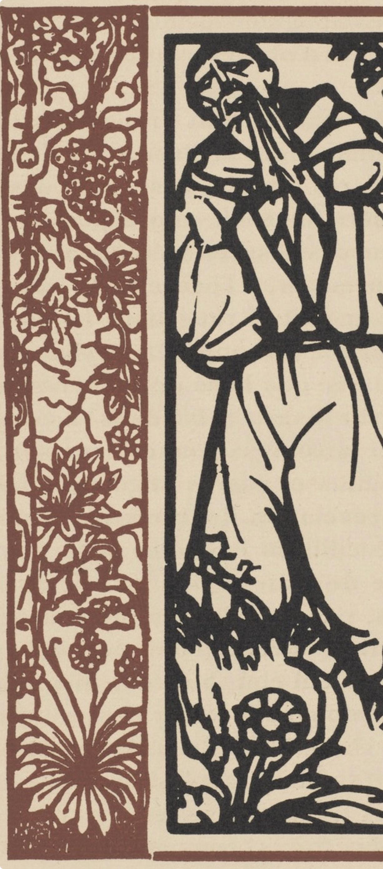 Composition (Morane, N° 100), Les Petites Fleurs de St. Françoise, Émile Bernard - Post-Impressionist Print by Emile Bernard