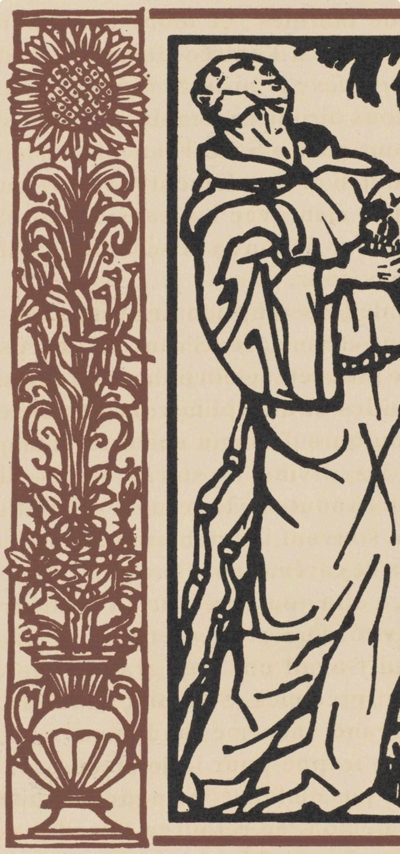 Composition (Morane, N° 100), Les Petites Fleurs de St. Françoise, Émile Bernard - Post-Impressionist Print by Emile Bernard