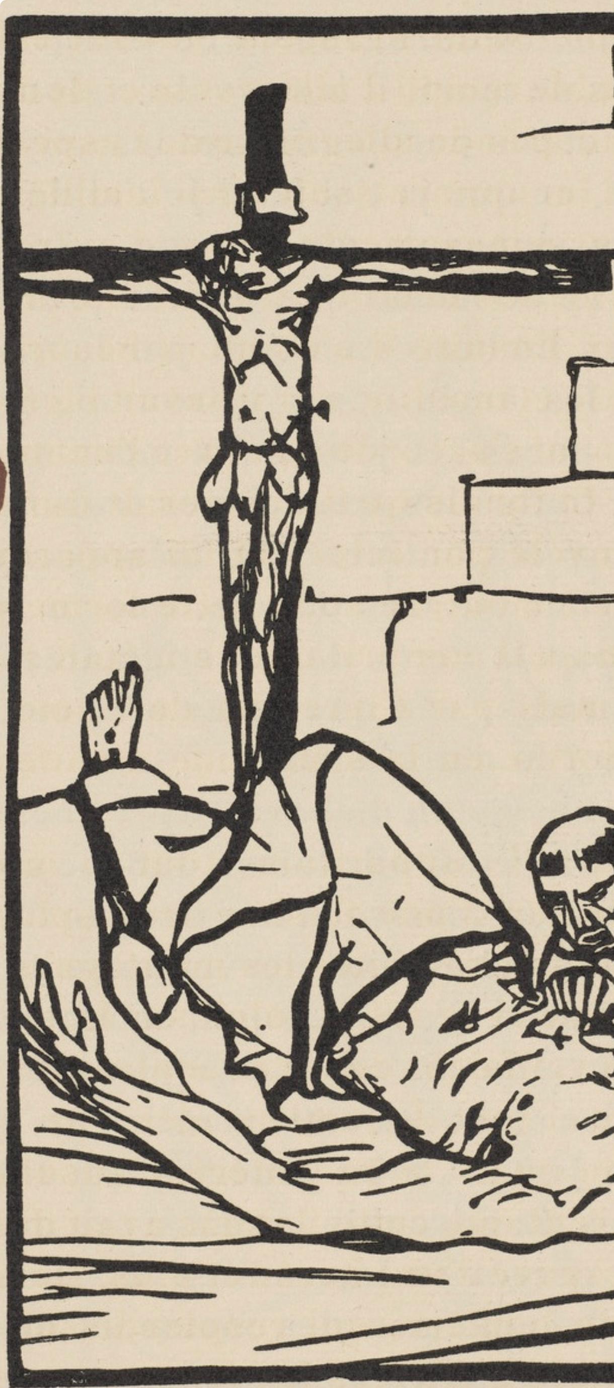 Composición (Morane, N° 100), Les Petites Fleurs de St. Françoise, Émile Bernard - Print Posimpresionista de Emile Bernard