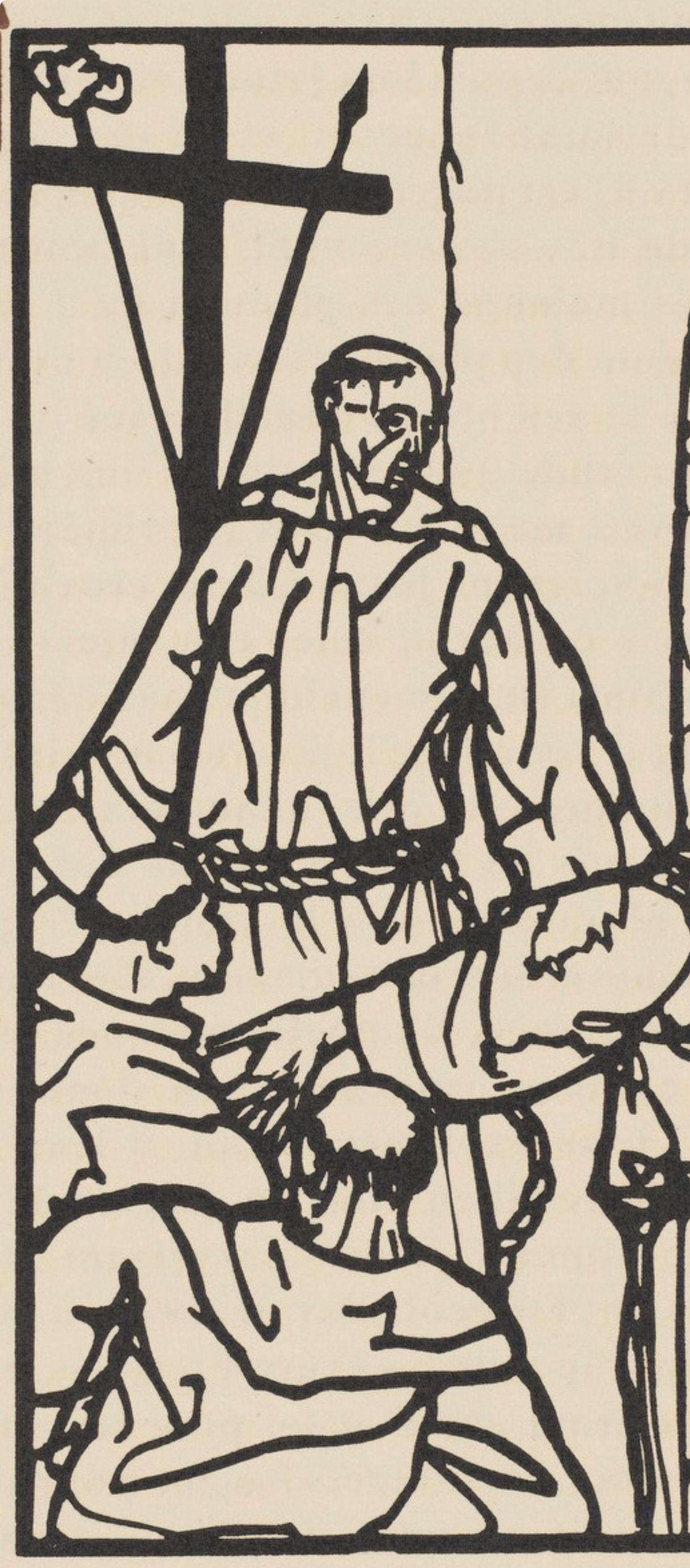 Komposition (Morane, N° 100), Les Petites Fleurs de St. Françoise, Émile Bernard (Post-Impressionismus), Print, von Emile Bernard