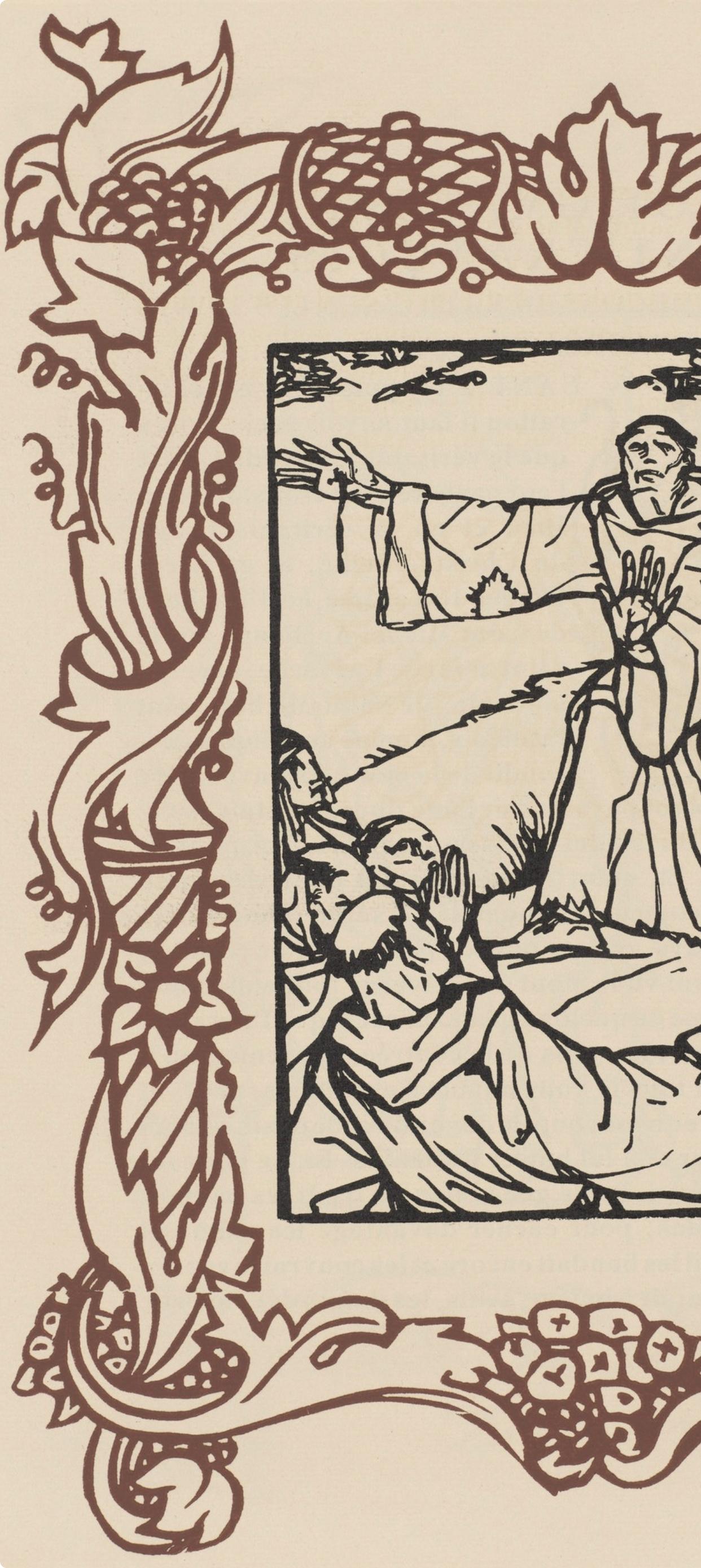 Composición (Morane, N° 100), Les Petites Fleurs de St. Françoise, Émile Bernard - Print Posimpresionista de Emile Bernard