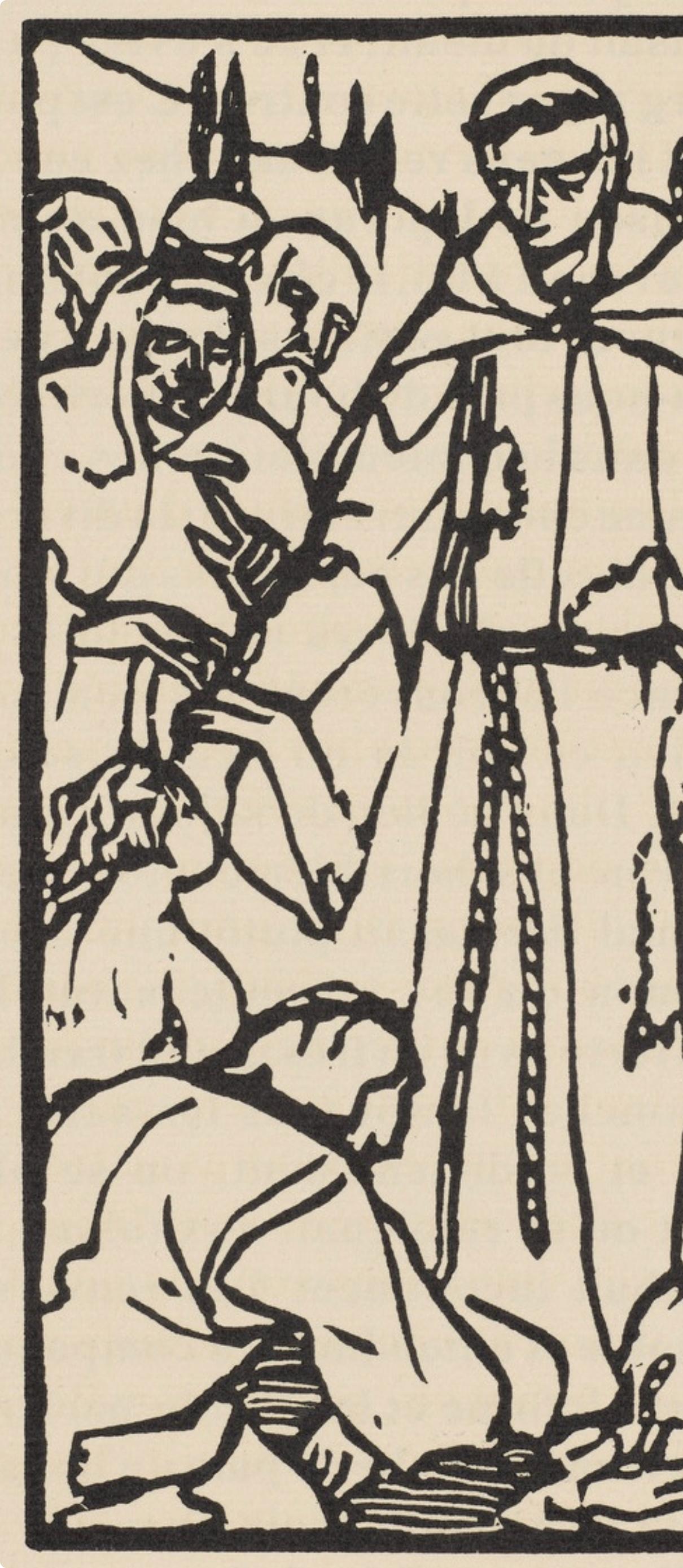 Composition (Morane, N° 100), Les Petites Fleurs de St. Françoise, Émile Bernard - Post-Impressionist Print by Emile Bernard