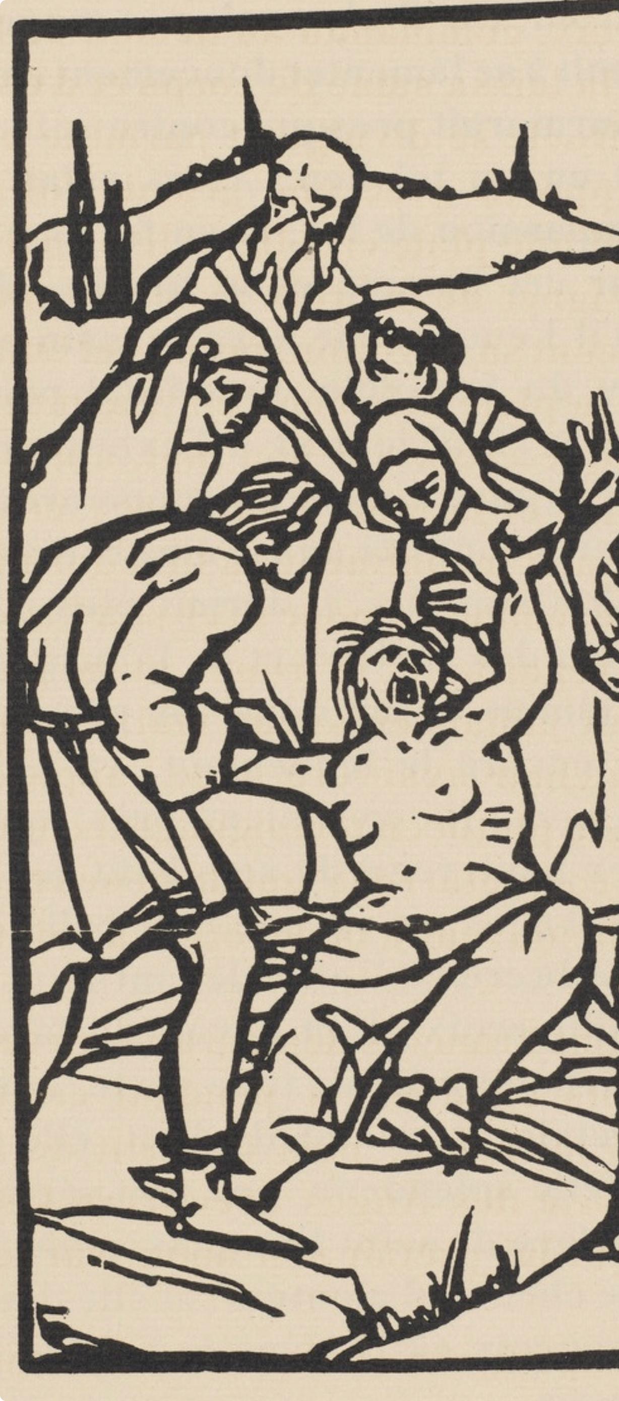 Composition (Morane, N° 100), Les Petites Fleurs de St. Françoise, Émile Bernard - Post-Impressionist Print by Emile Bernard