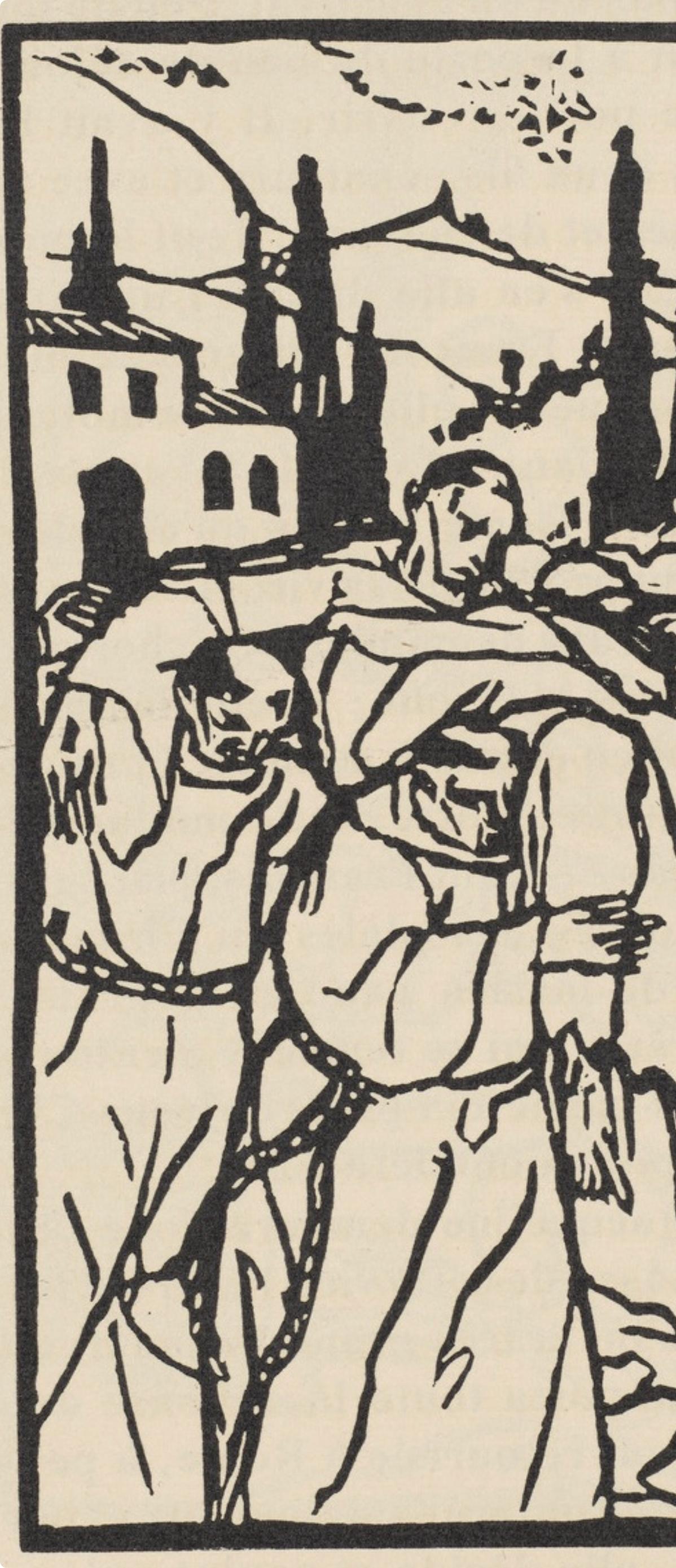 Composition (Morane, N° 100), Les Petites Fleurs de St. Françoise, Émile Bernard - Post-Impressionist Print by Emile Bernard