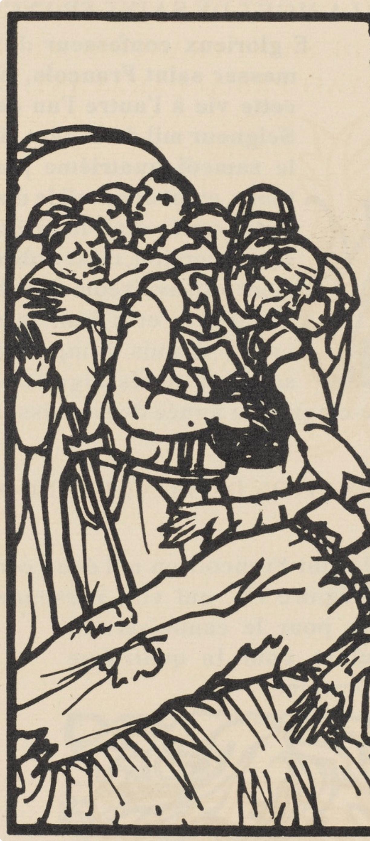 Composition (Morane, N° 100), Les Petites Fleurs de St. Françoise, Émile Bernard - Post-Impressionist Print by Emile Bernard