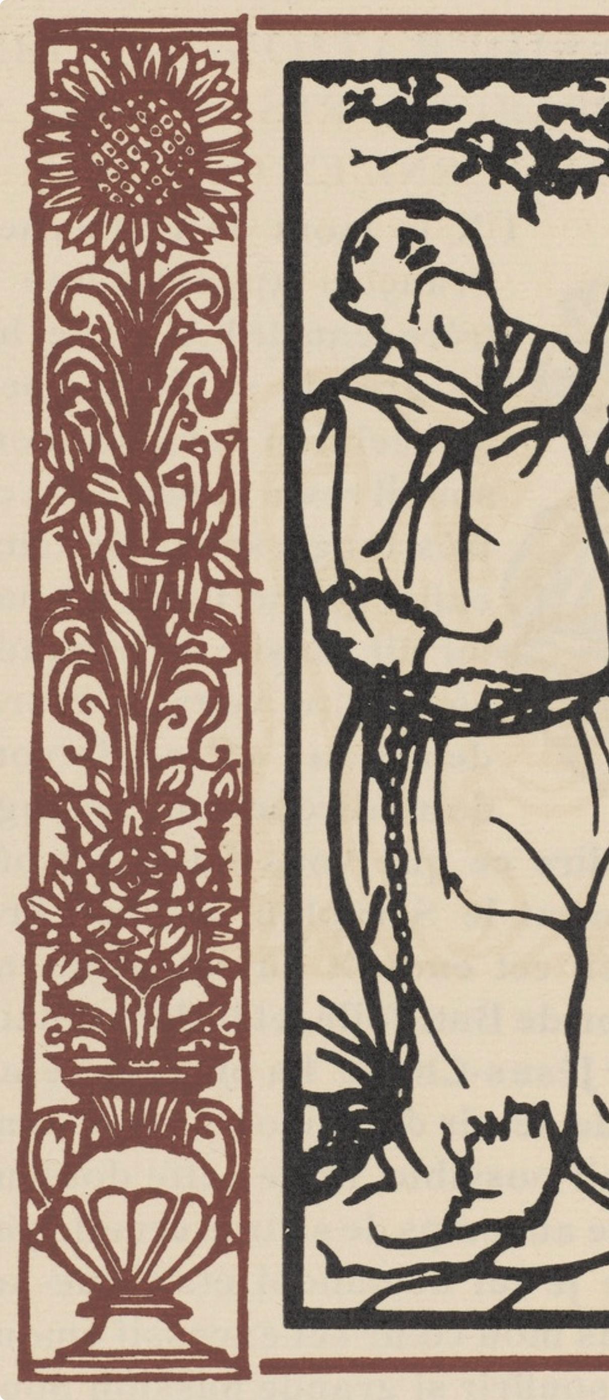 Composition (Morane, N° 100), Les Petites Fleurs de St. Françoise, Émile Bernard - Post-Impressionist Print by Emile Bernard