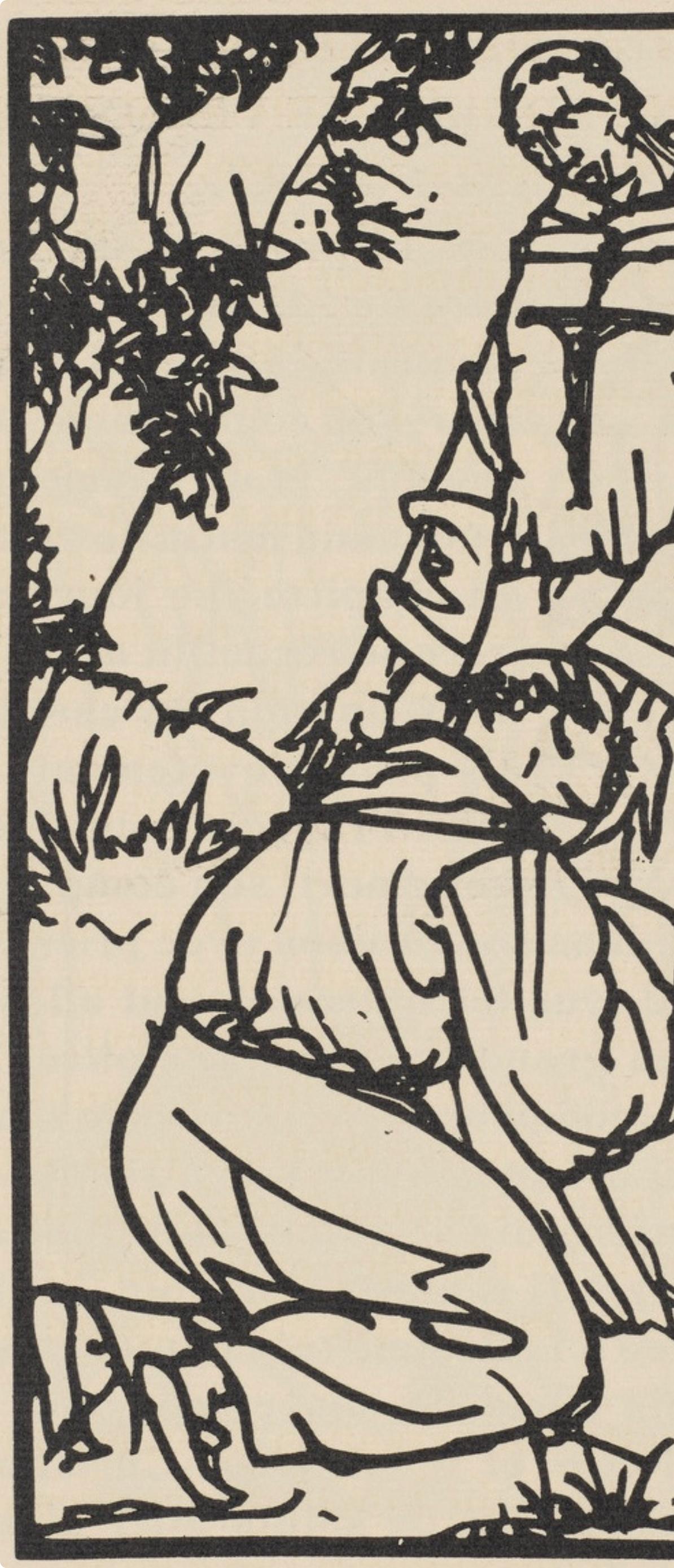 Composition (Morane, N° 100), Les Petites Fleurs de St. Françoise, Émile Bernard - Post-Impressionist Print by Emile Bernard