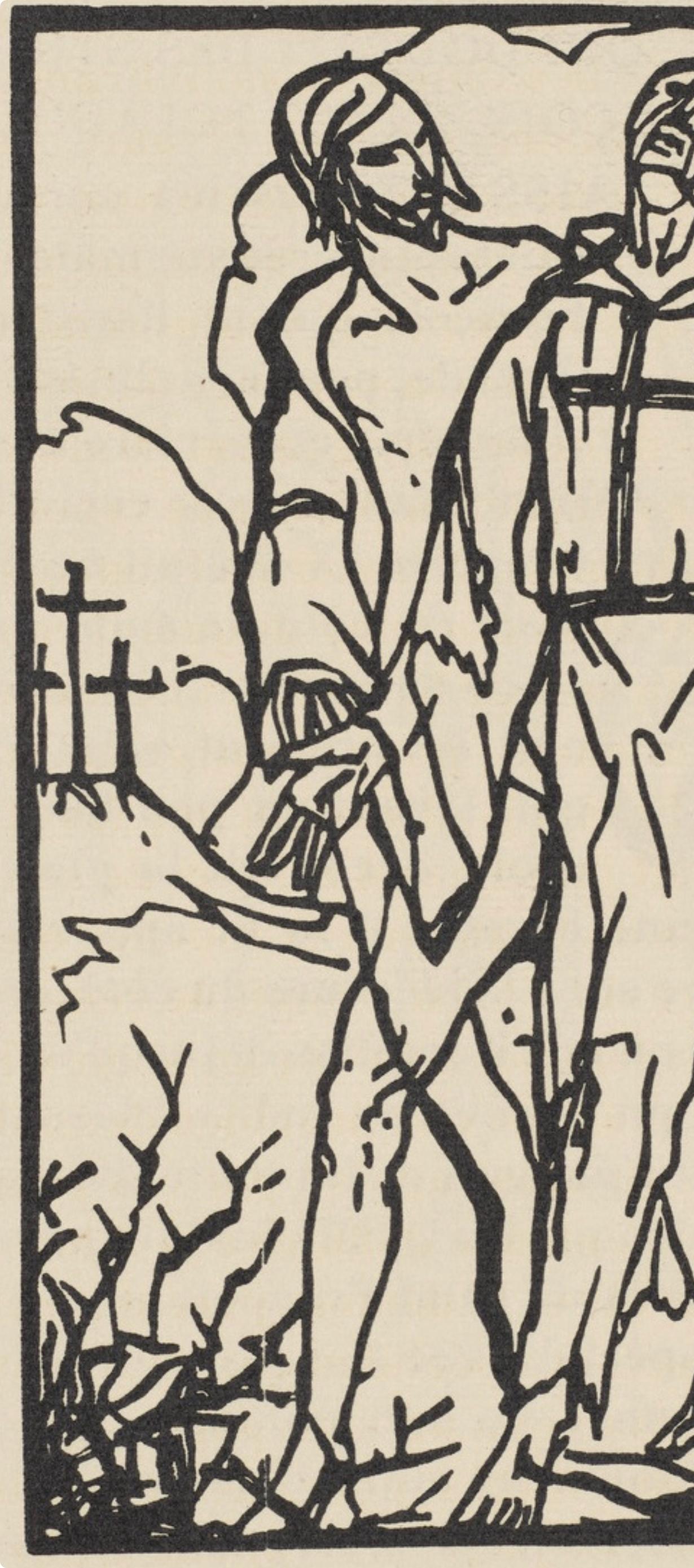 Composition (Morane, N° 100), Les Petites Fleurs de St. Françoise, Émile Bernard - Post-Impressionist Print by Emile Bernard