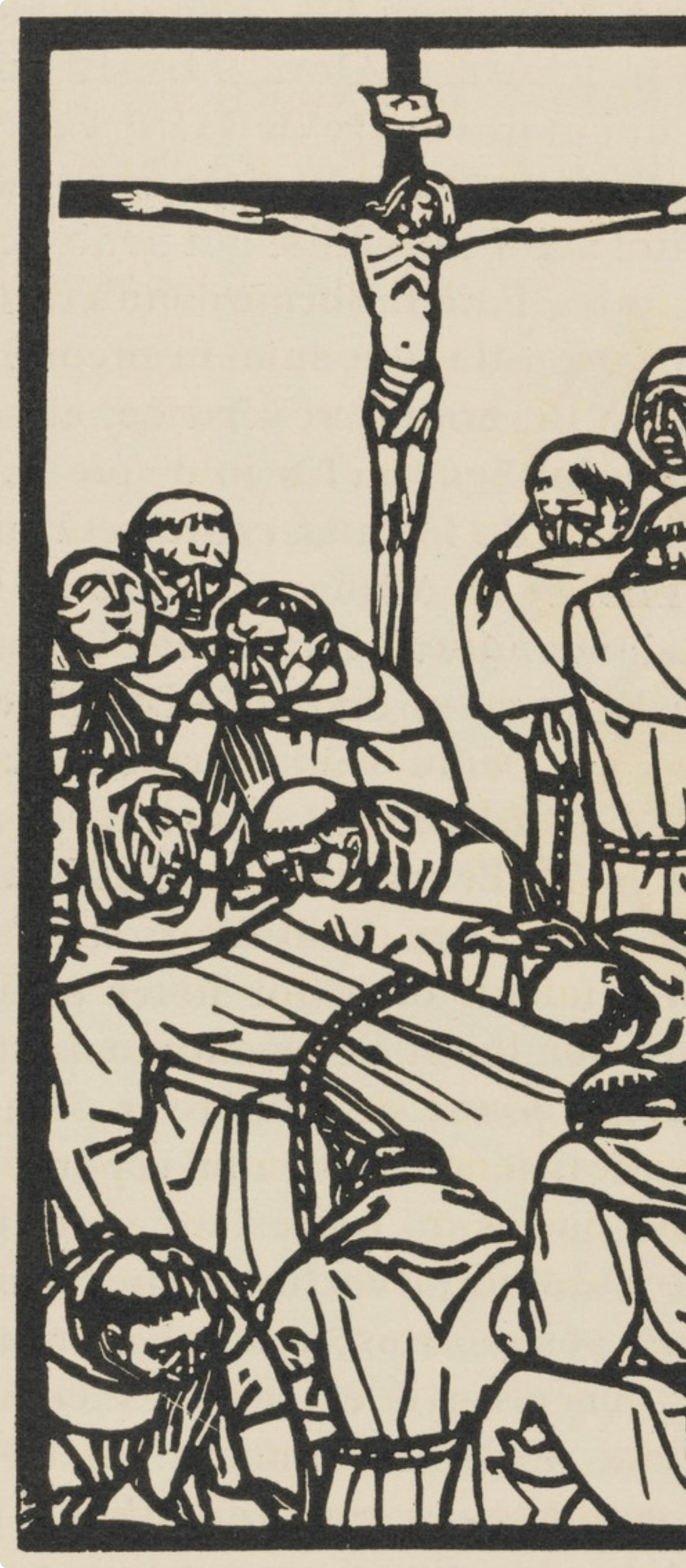 Composition (Morane, N° 100), Les Petites Fleurs de St. Françoise, Émile Bernard - Post-Impressionist Print by Emile Bernard