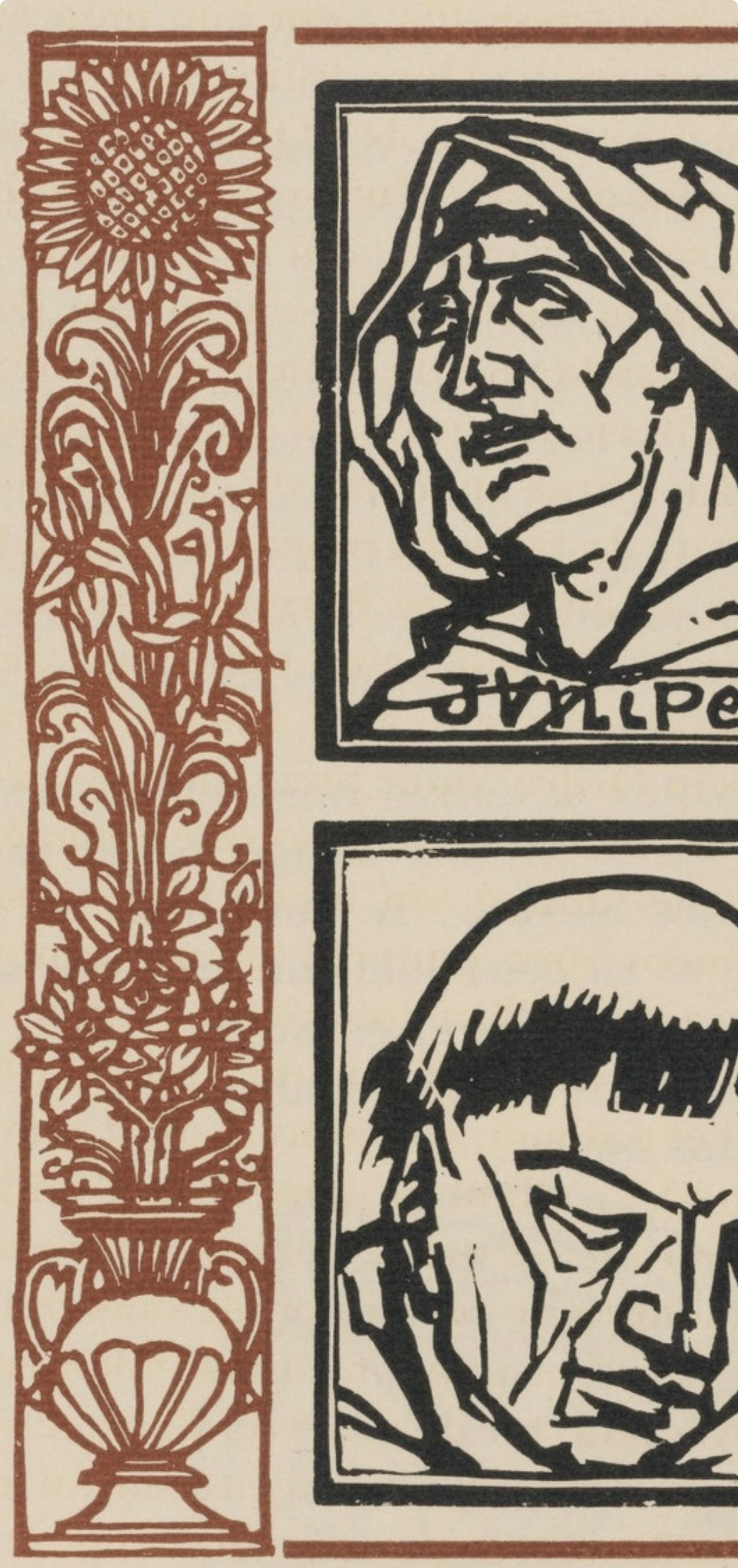 Composition (Morane, N° 100), Les Petites Fleurs de St. Françoise, Émile Bernard - Post-Impressionist Print by Emile Bernard