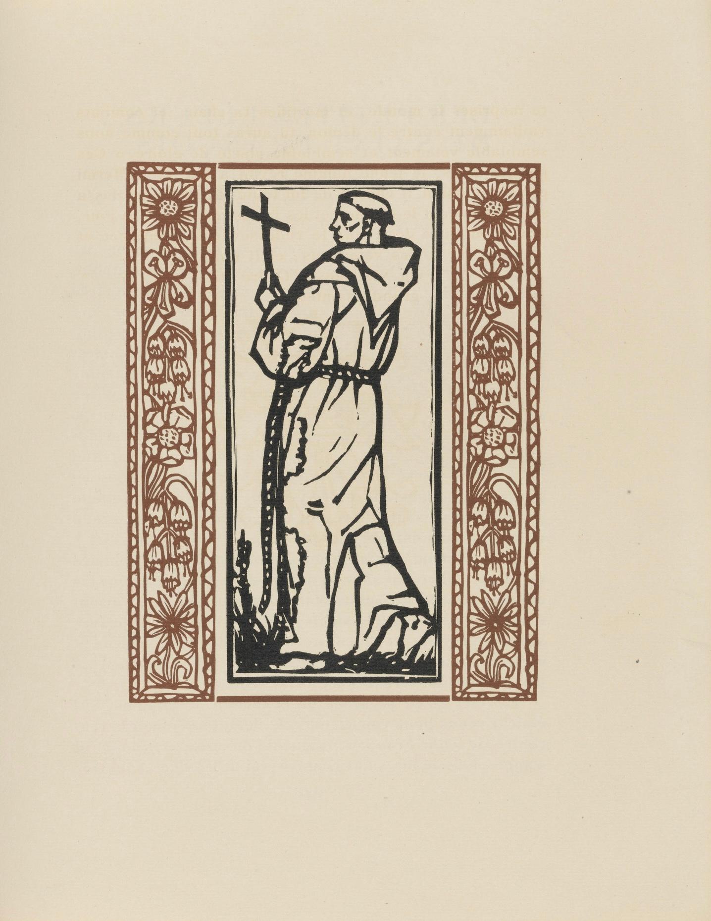 Composizione (Morane, N° 100), Les Petites Fleurs de St. Françoise, Émile Bernard - Landscape Print Beige di Emile Bernard