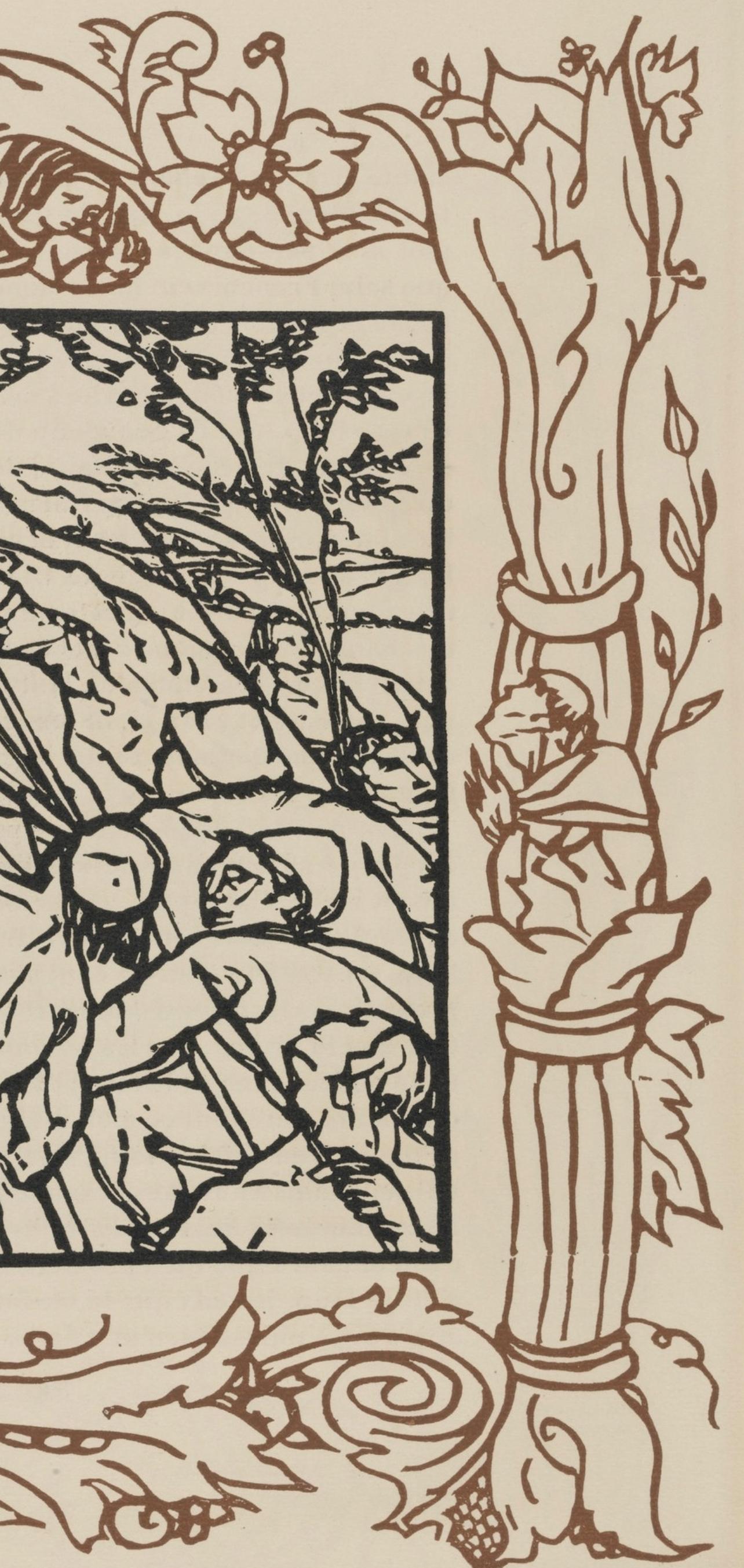 Composition (Morane, N° 100), Les Petites Fleurs de St. Françoise, Émile Bernard - Beige Landscape Print by Emile Bernard