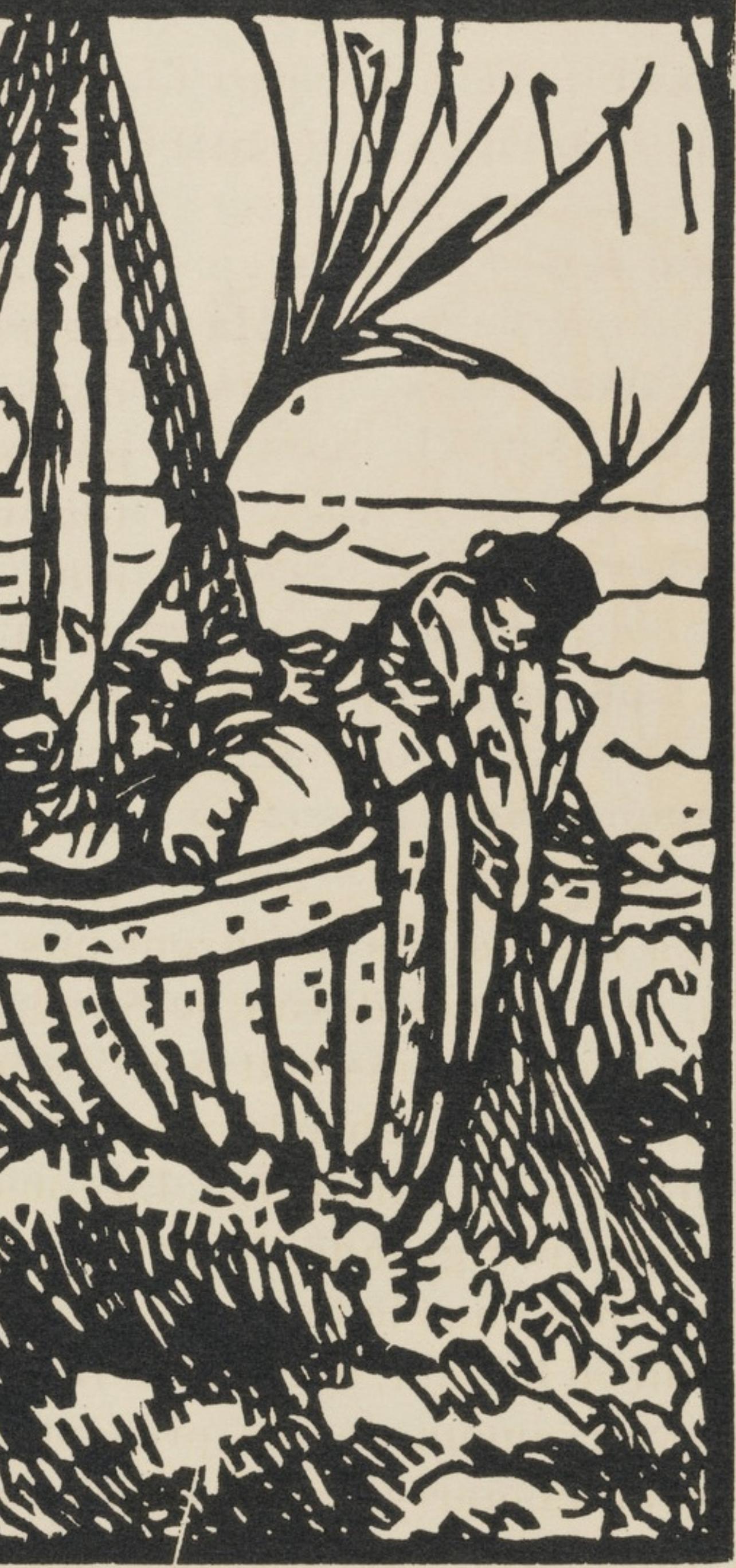 Composition (Morane, N° 100), Les Petites Fleurs de St. Françoise, Émile Bernard - Beige Landscape Print by Emile Bernard