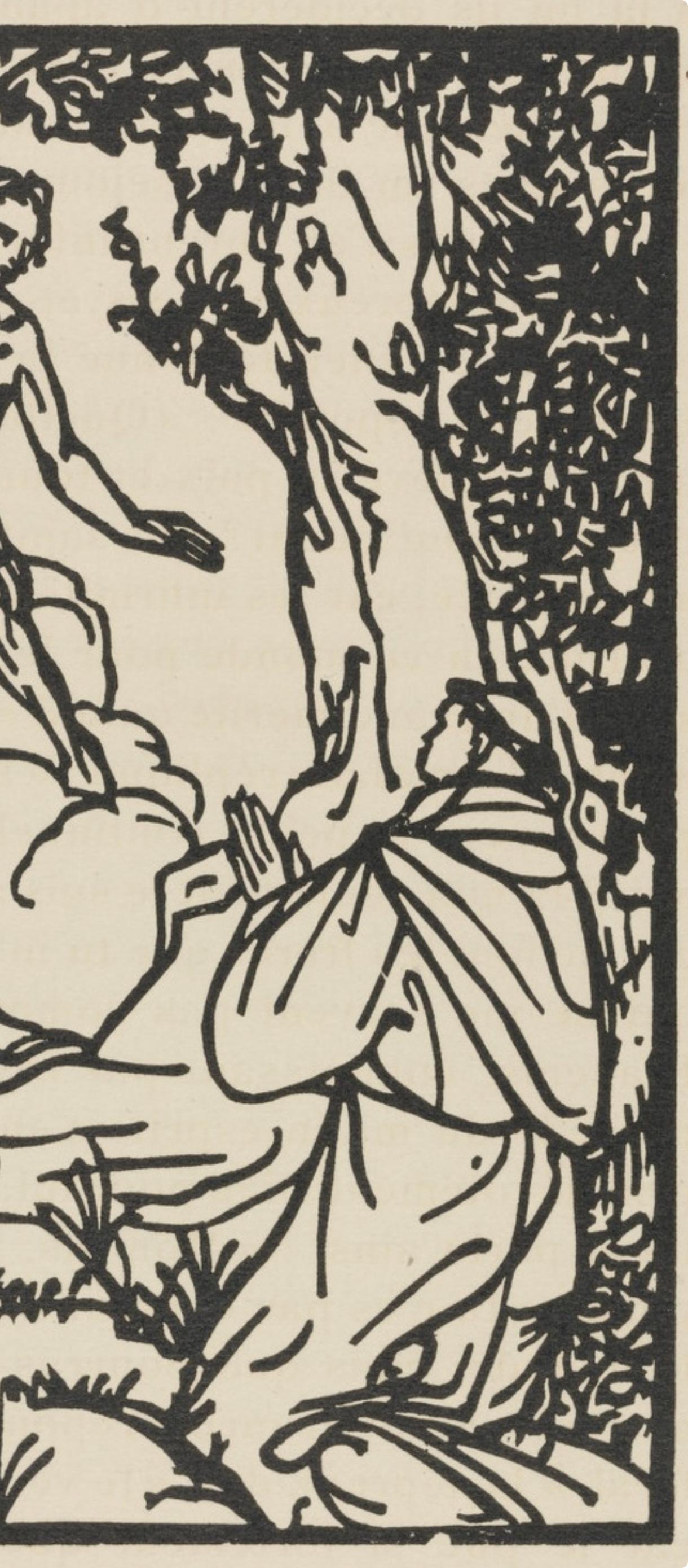 Composition (Morane, N° 100), Les Petites Fleurs de St. Françoise, Émile Bernard - Beige Landscape Print by Emile Bernard