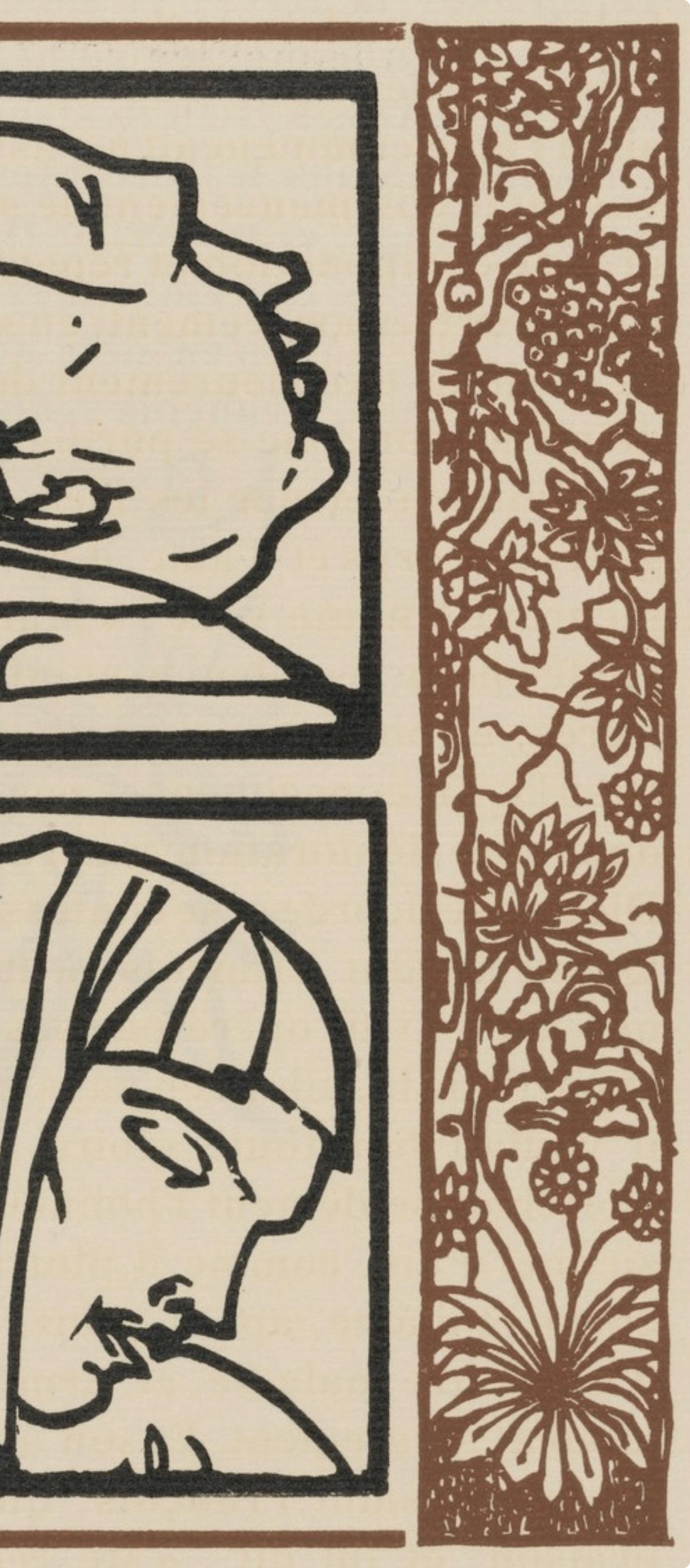 Composition (Morane, N° 100), Les Petites Fleurs de St. Françoise, Émile Bernard - Beige Landscape Print by Emile Bernard