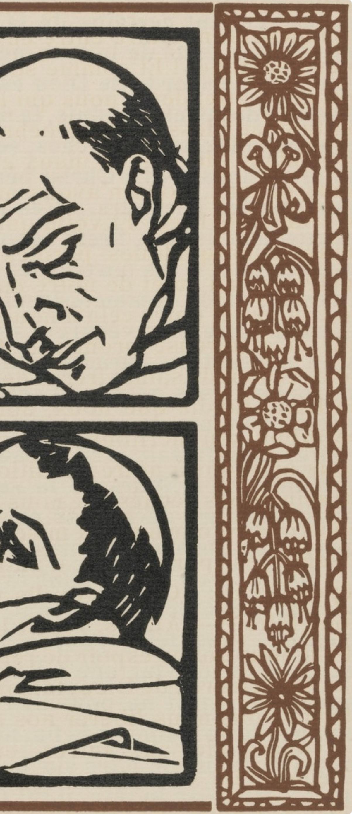Composition (Morane, N° 100), Les Petites Fleurs de St. Françoise, Émile Bernard - Beige Landscape Print by Emile Bernard