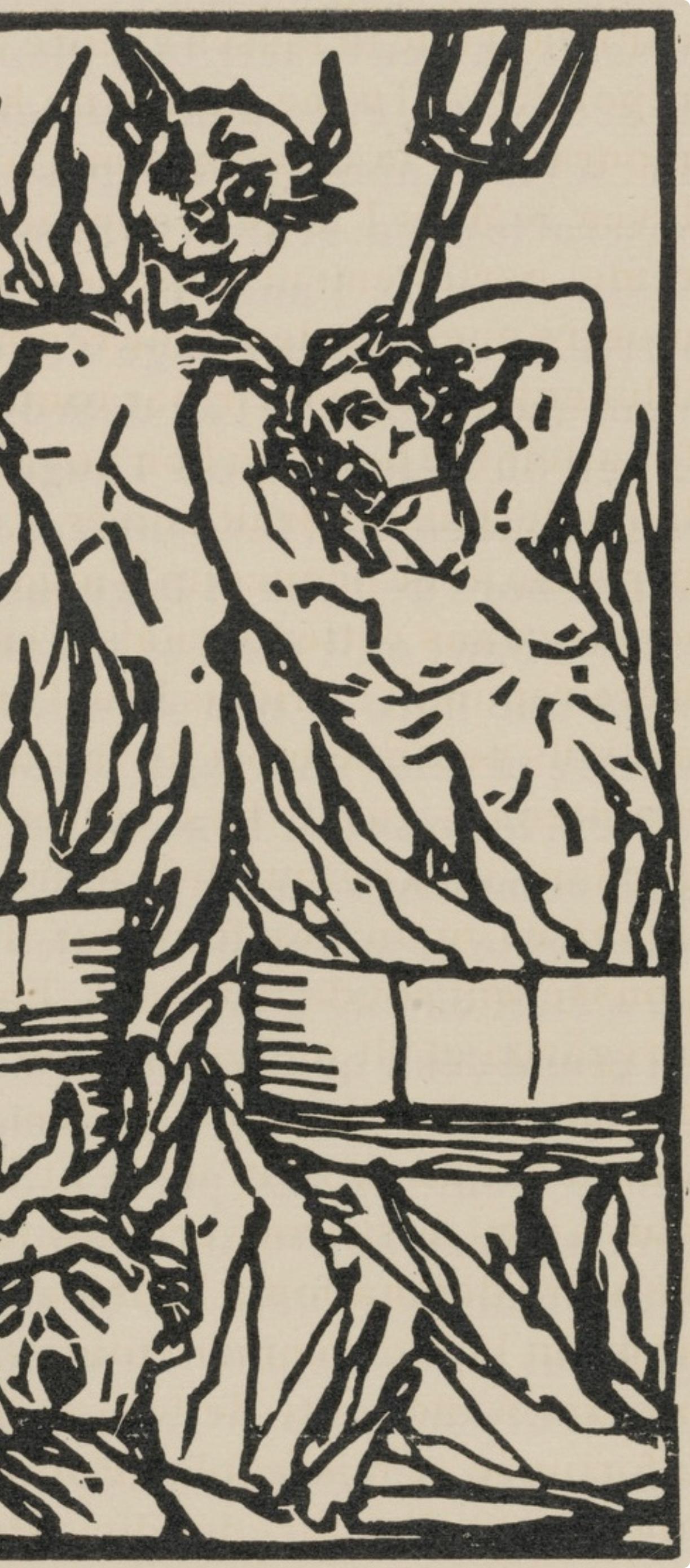 Composition (Morane, N° 100), Les Petites Fleurs de St. Françoise, Émile Bernard - Beige Figurative Print by Emile Bernard