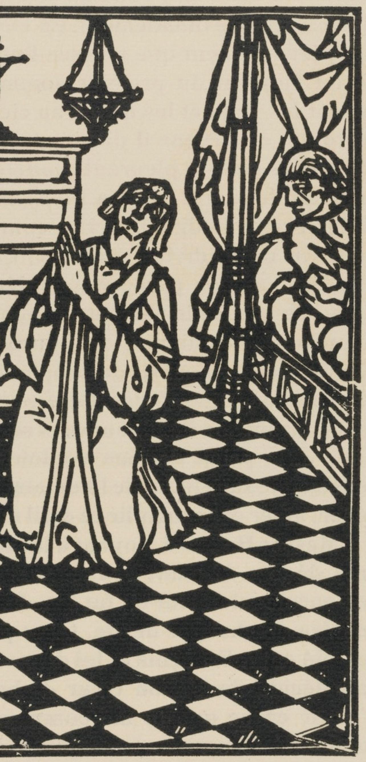 Composition (Morane, N° 100), Les Petites Fleurs de St. Françoise, Émile Bernard - Beige Landscape Print by Emile Bernard