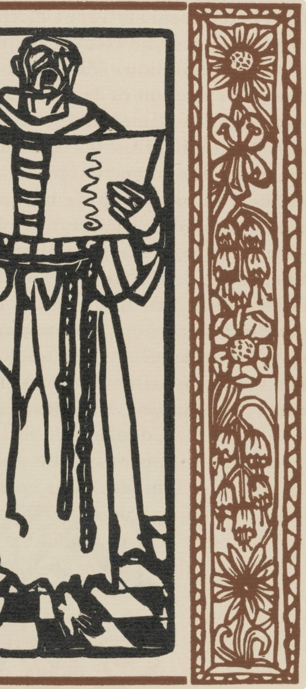 Composition (Morane, N° 100), Les Petites Fleurs de St. Françoise, Émile Bernard - Beige Landscape Print by Emile Bernard
