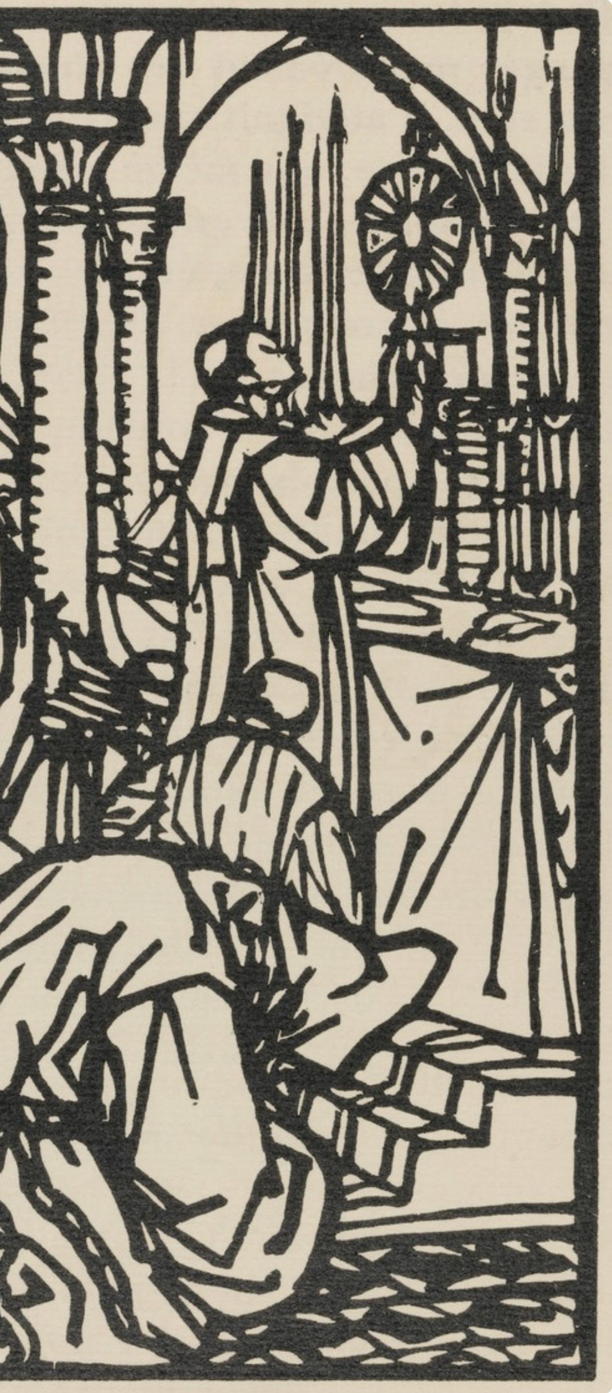 Composition (Morane, N° 100), Les Petites Fleurs de St. Françoise, Émile Bernard - Beige Figurative Print by Emile Bernard