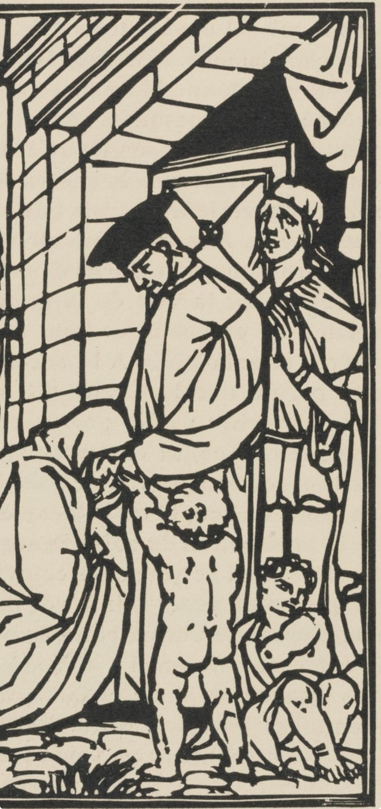 Composition (Morane, N° 100), Les Petites Fleurs de St. Françoise, Émile Bernard - Beige Landscape Print by Emile Bernard