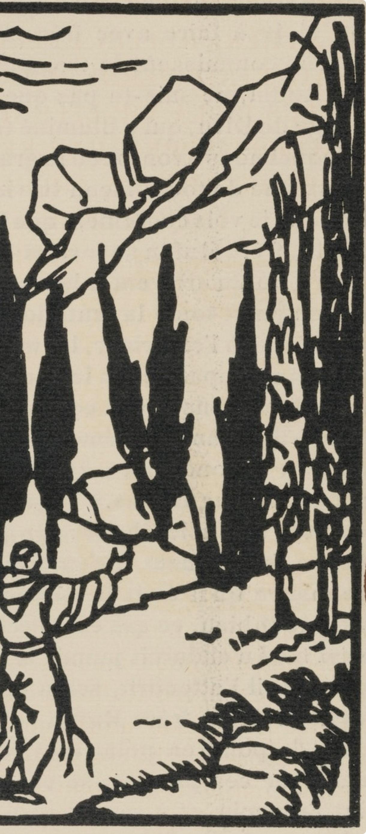 Composition (Morane, N° 100), Les Petites Fleurs de St. Françoise, Émile Bernard - Beige Landscape Print by Emile Bernard