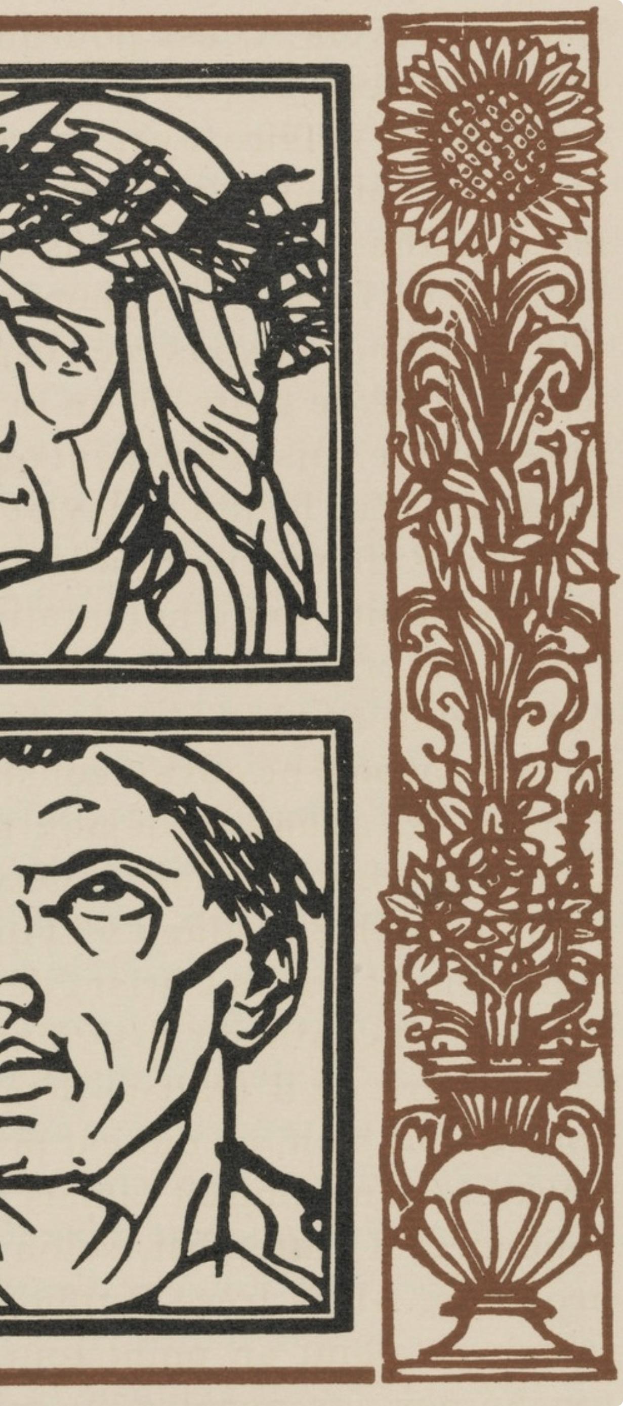 Composition (Morane, N° 100), Les Petites Fleurs de St. Françoise, Émile Bernard - Beige Figurative Print by Emile Bernard