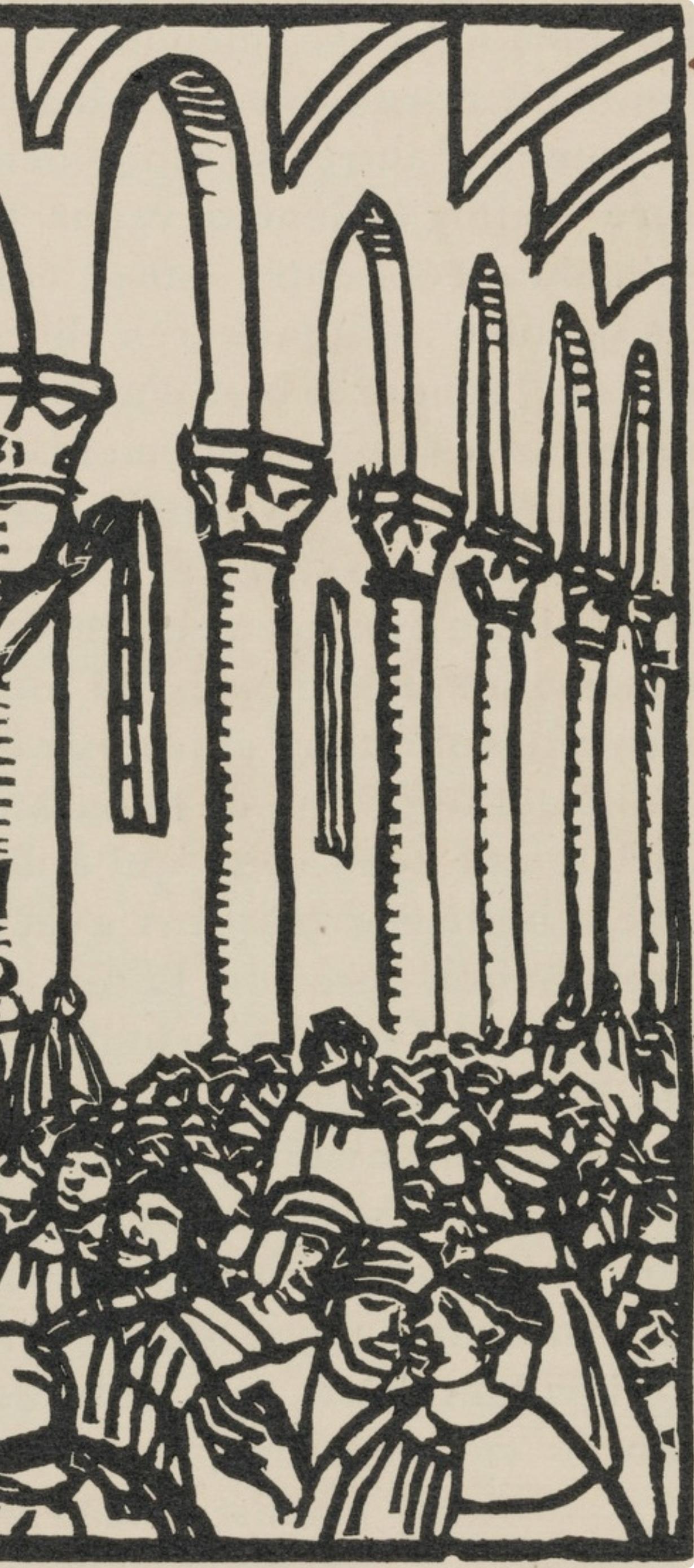 Composition (Morane, N° 100), Les Petites Fleurs de St. Françoise, Émile Bernard - Beige Landscape Print by Emile Bernard